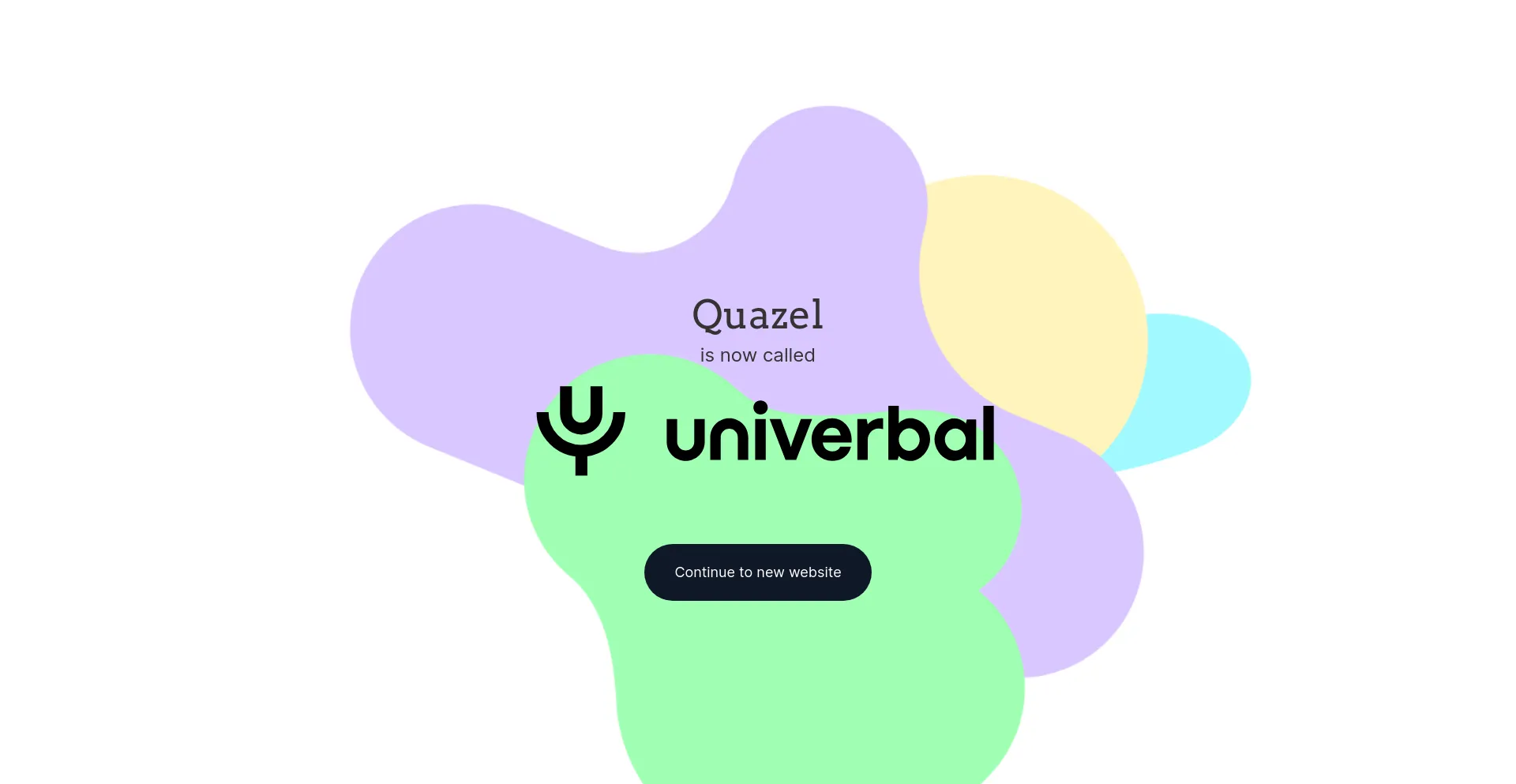 Website screenshot of Quazel.com
