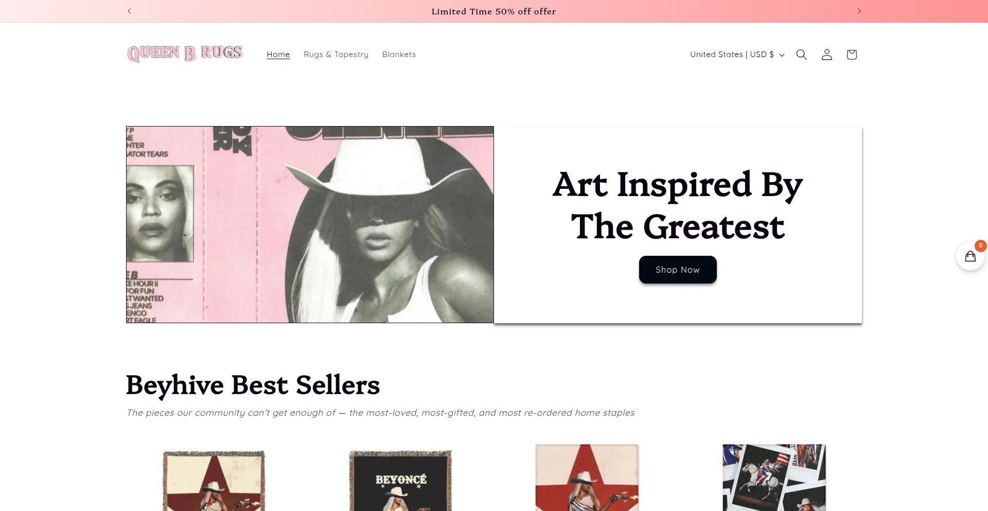 Website screenshot of Queenbrugs.com