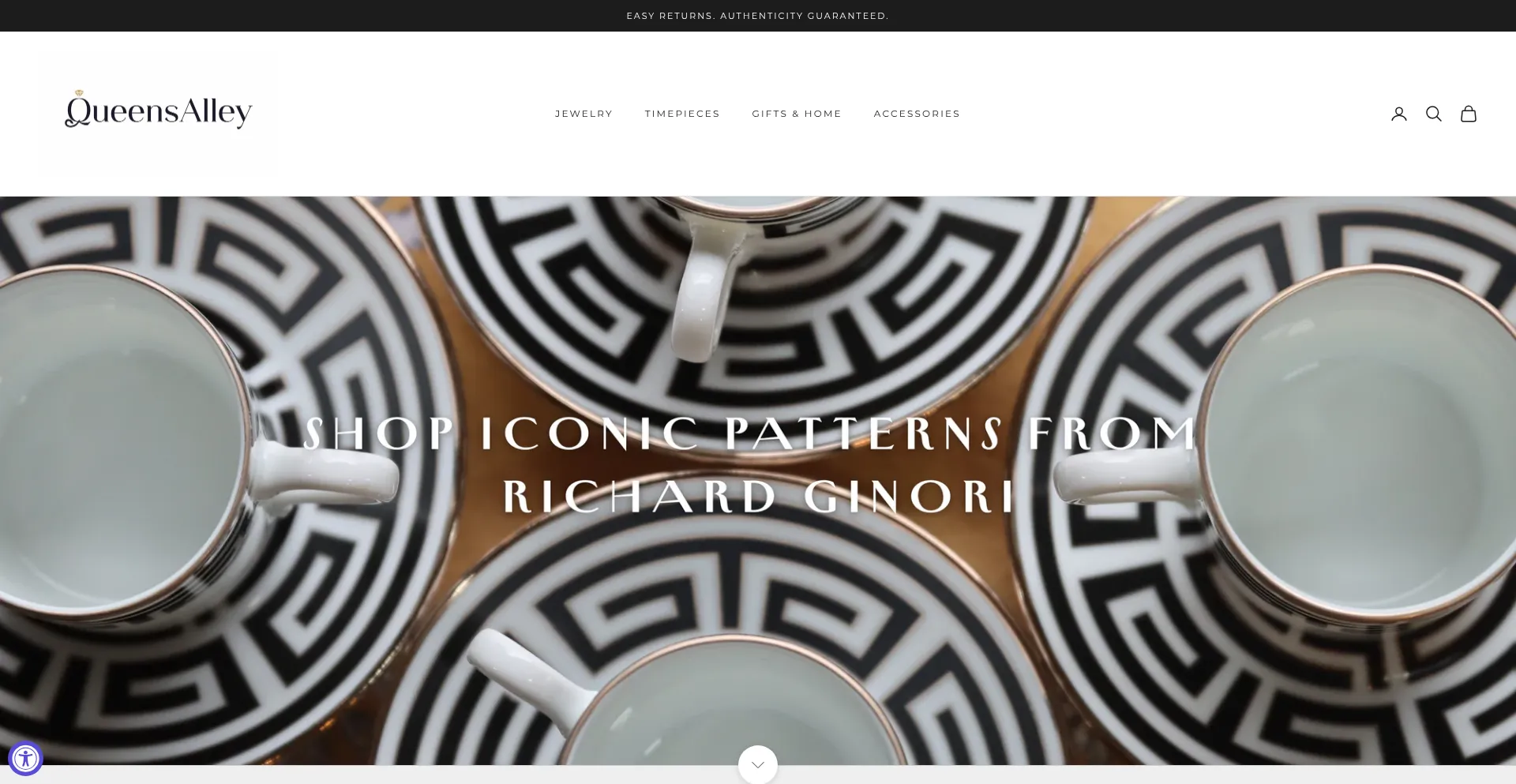 Website screenshot of Queensalley.com