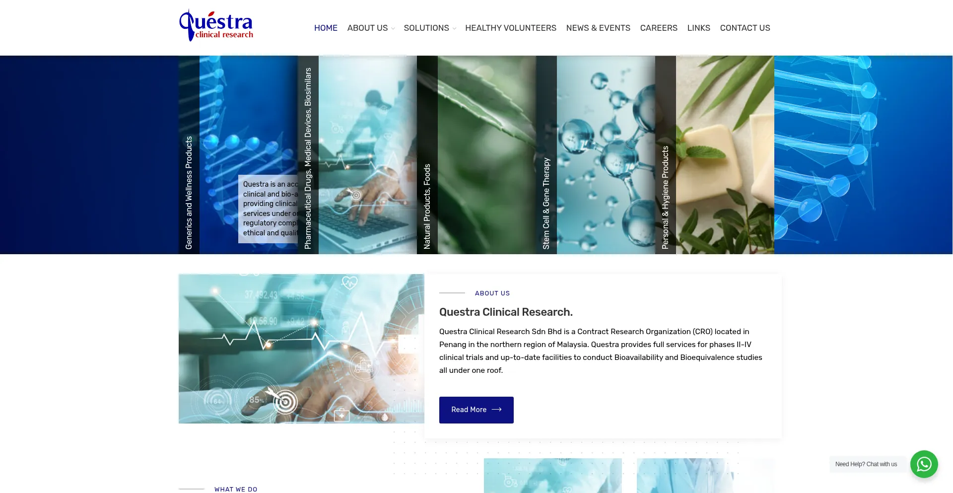 Website screenshot of Questra.com.my