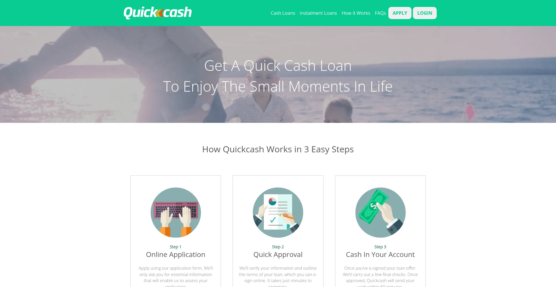 Quickcash.com.au Screenshot