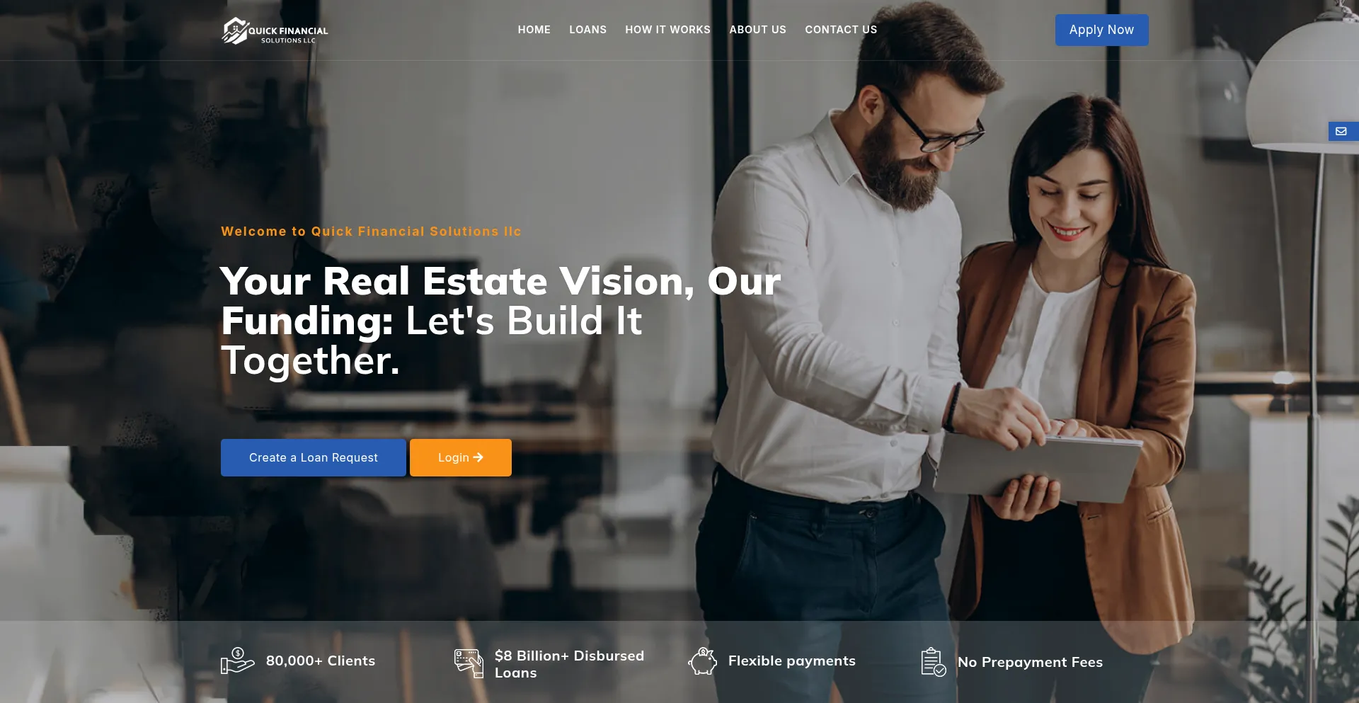 Website screenshot of Quickfinancialsolutionsllc.com
