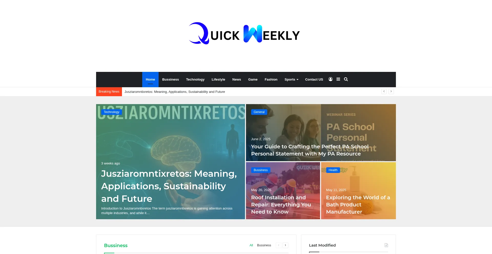 Quickweekly.com Screenshot
