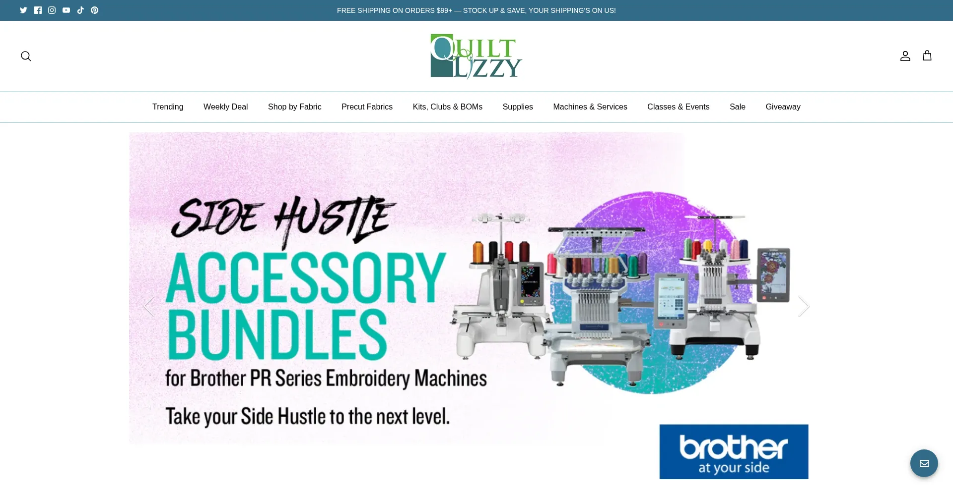 Quiltlizzy.com Screenshot