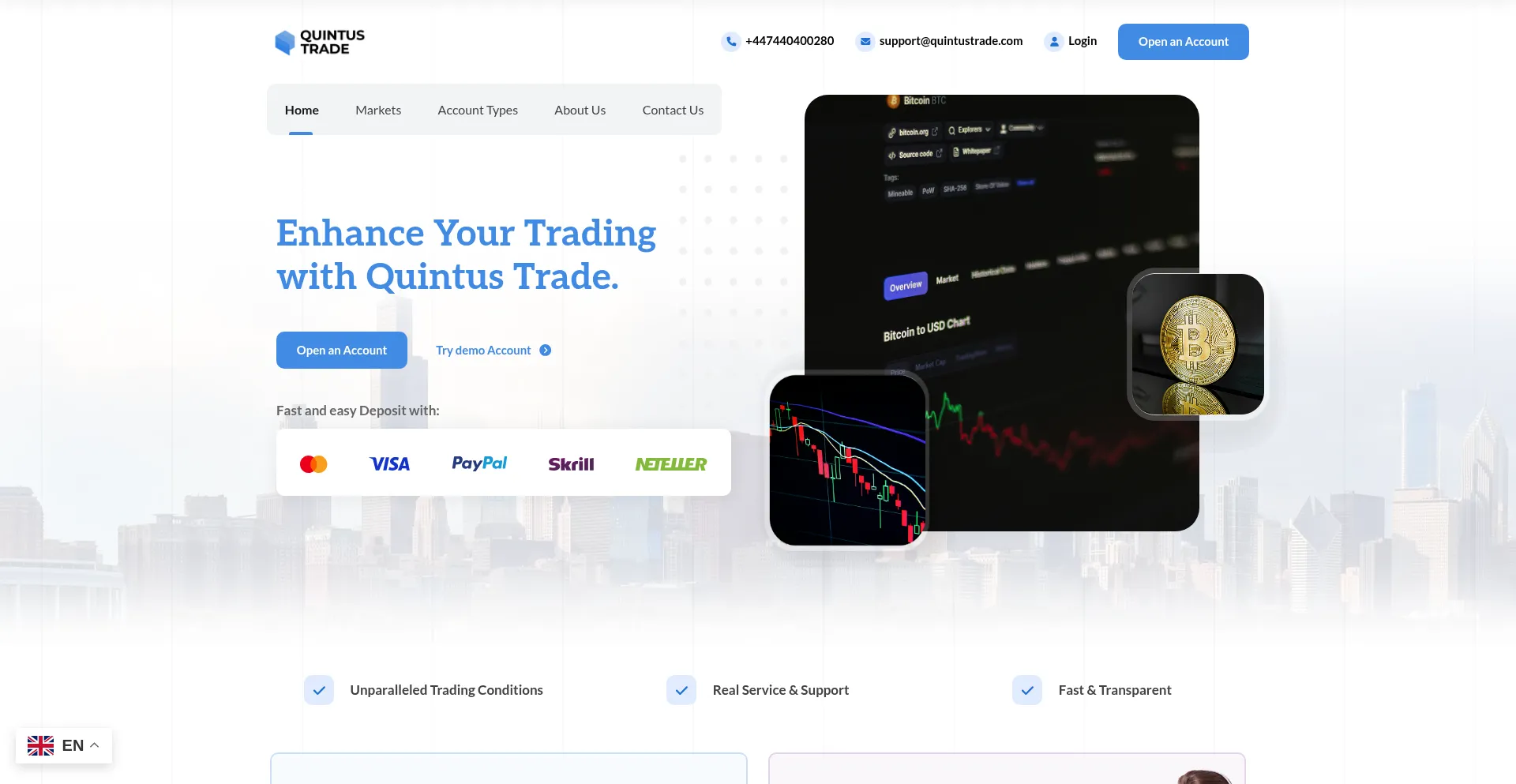 Quintustrade.com Screenshot