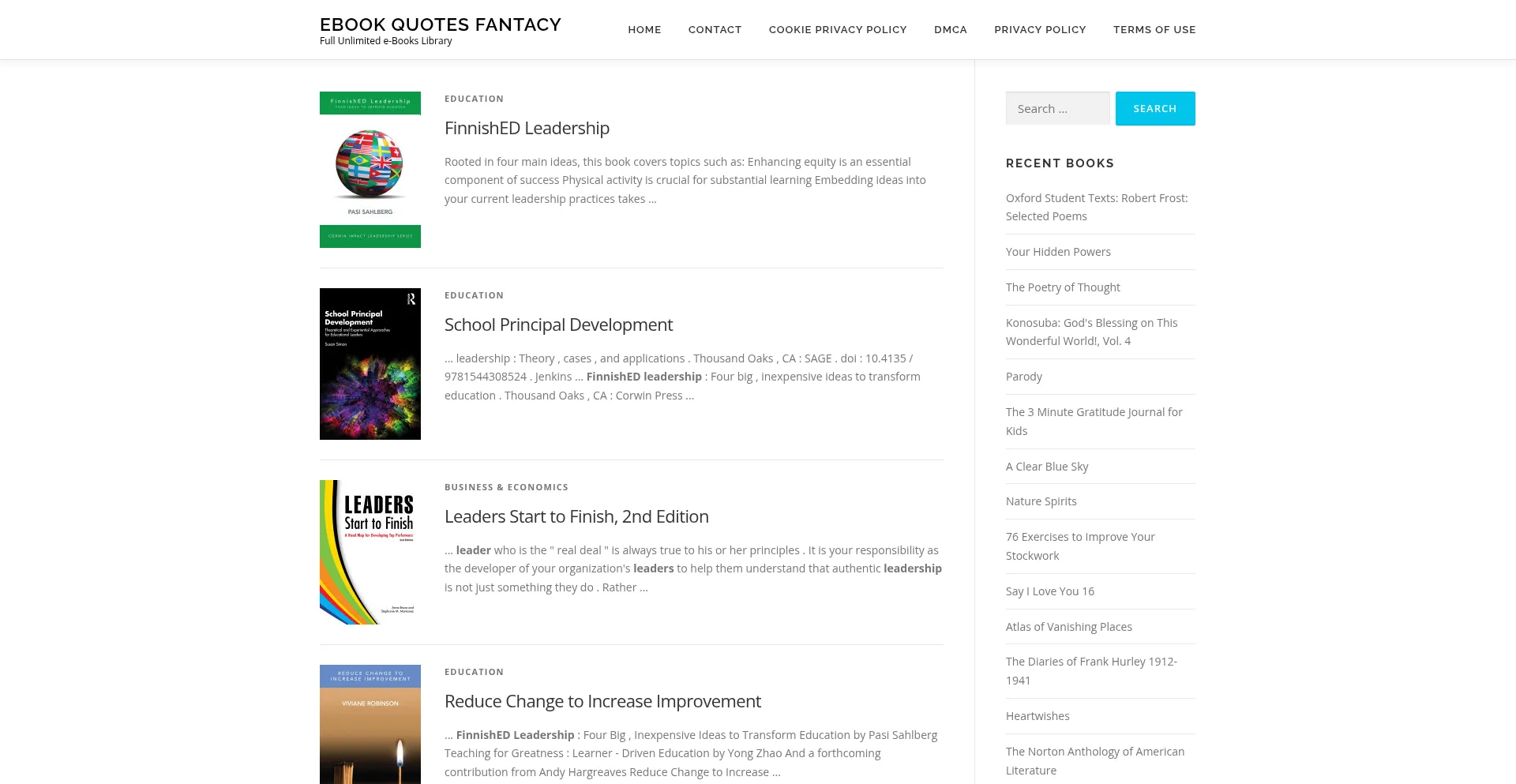 Website screenshot of Quotesfantacy.com