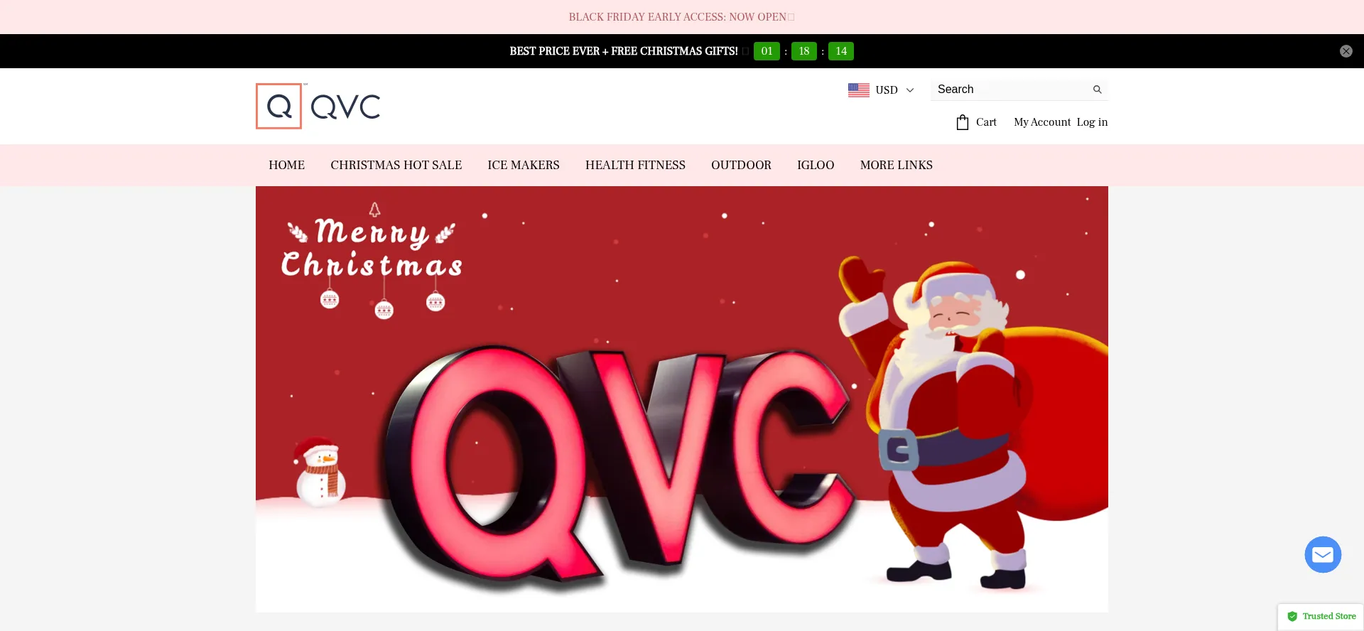 Website screenshot of Qvcsdepot.com