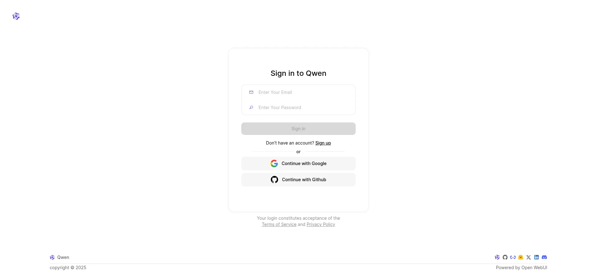 Website screenshot of Qwenlm.ai
