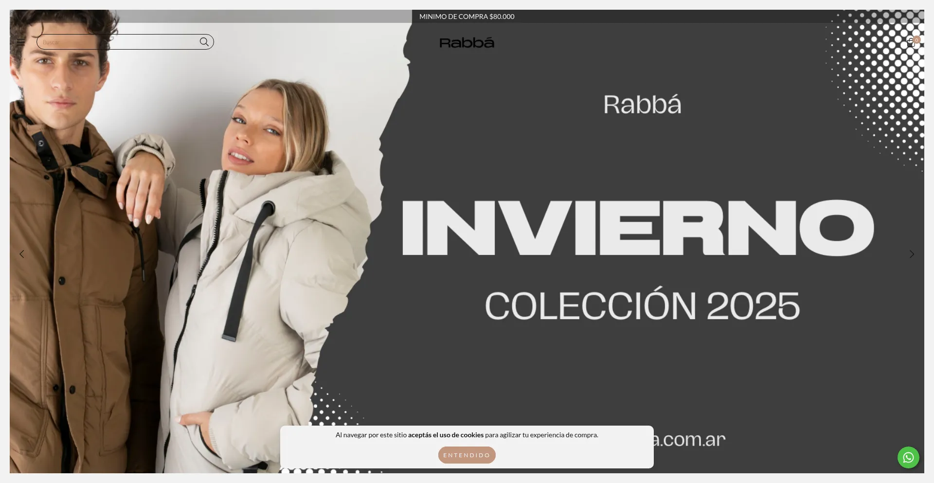 Website screenshot of Rabba.com.ar