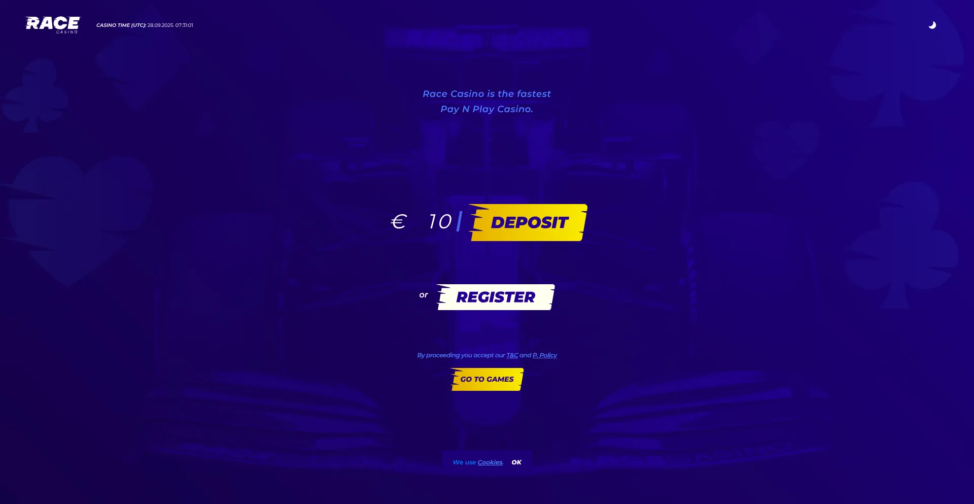 Racecasino.com Screenshot
