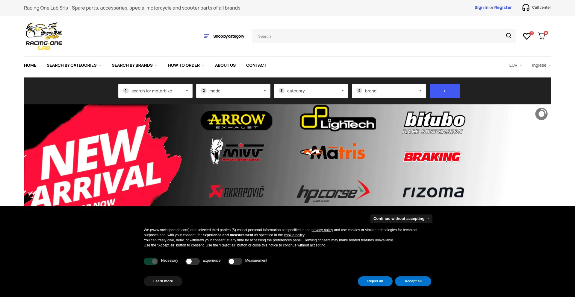 Racingonelab.com Screenshot