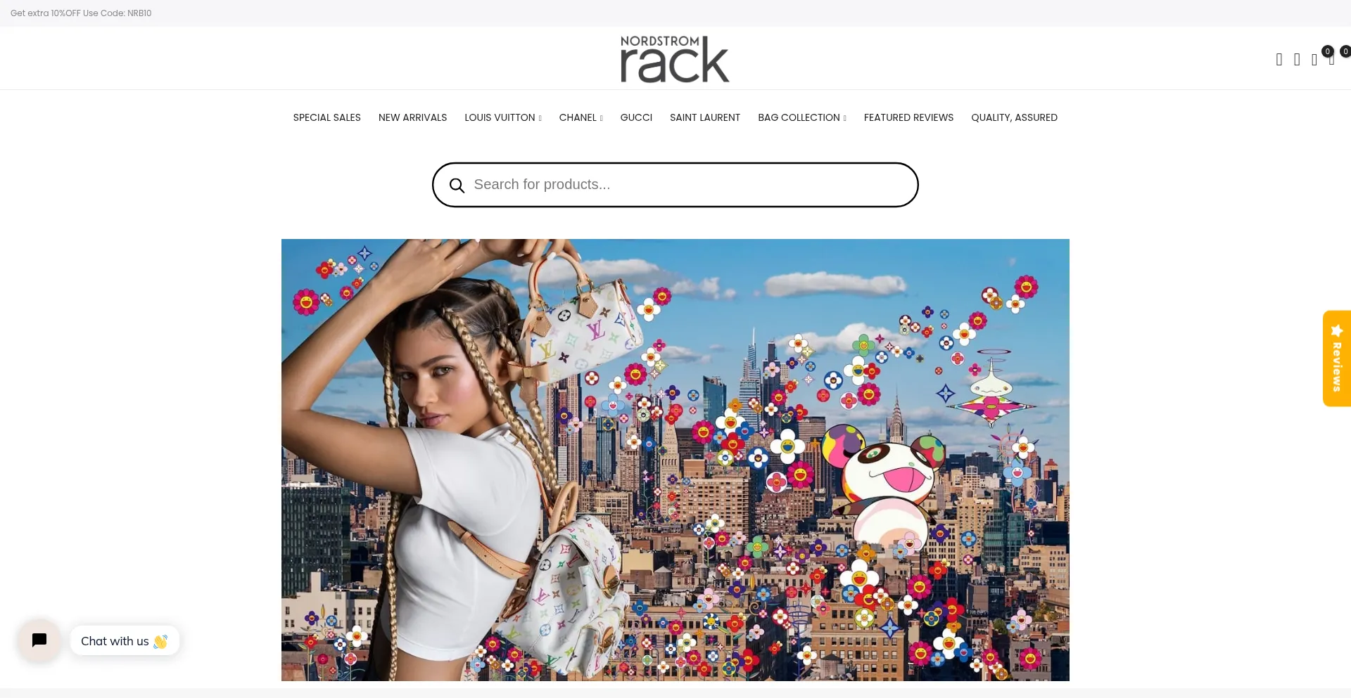 Website screenshot of Rackbags.com