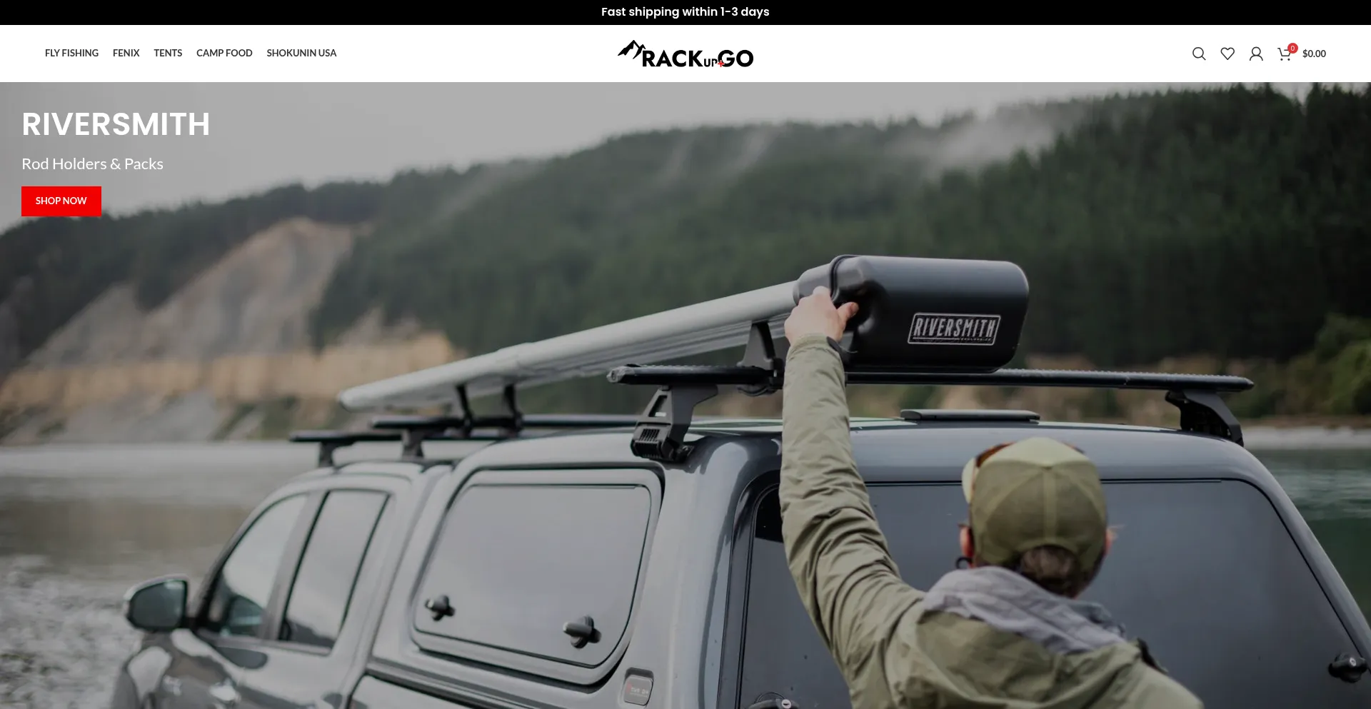 Website screenshot of Rackupgohome.shop