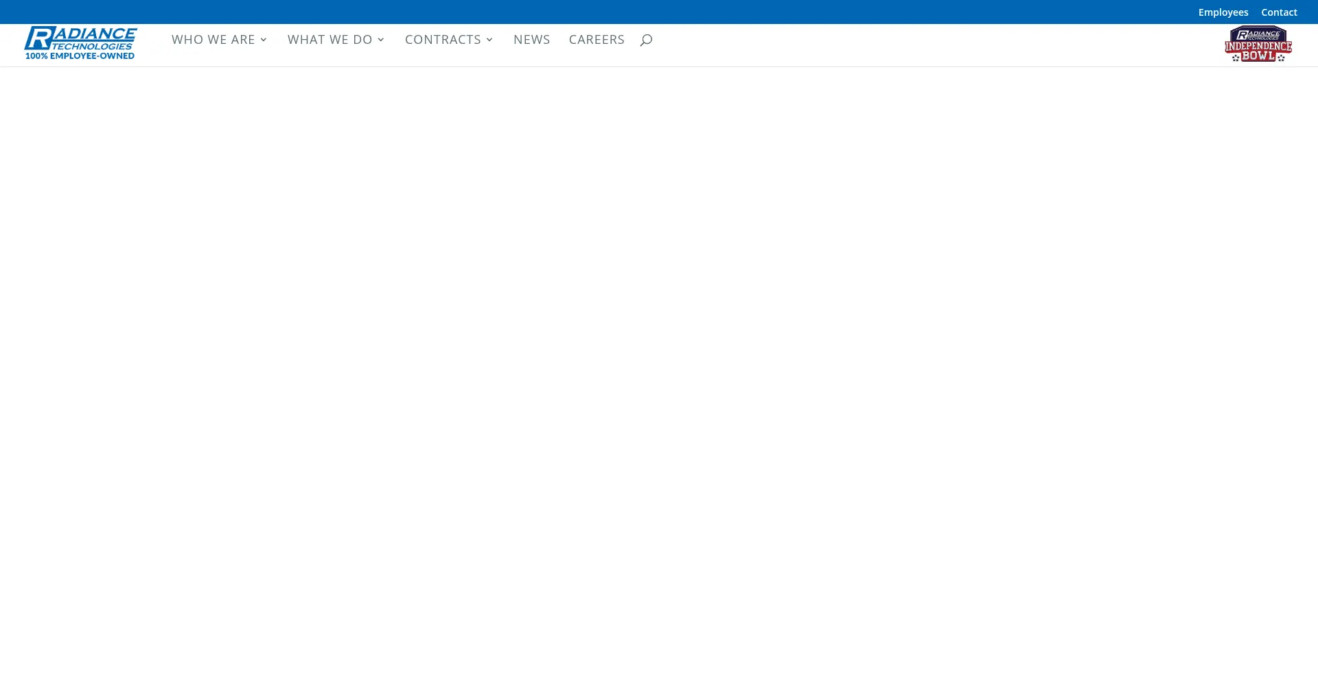 Website screenshot of Radiancetech.com