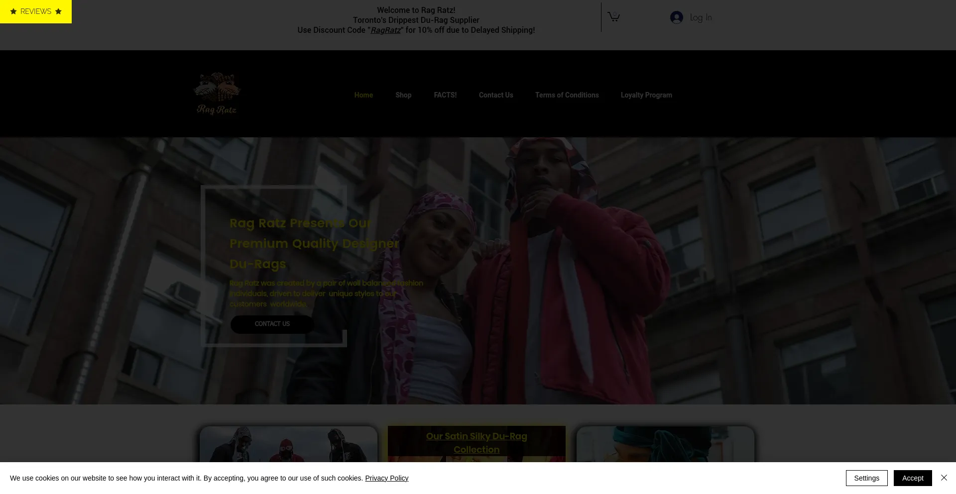 Website screenshot of Ragratz.com