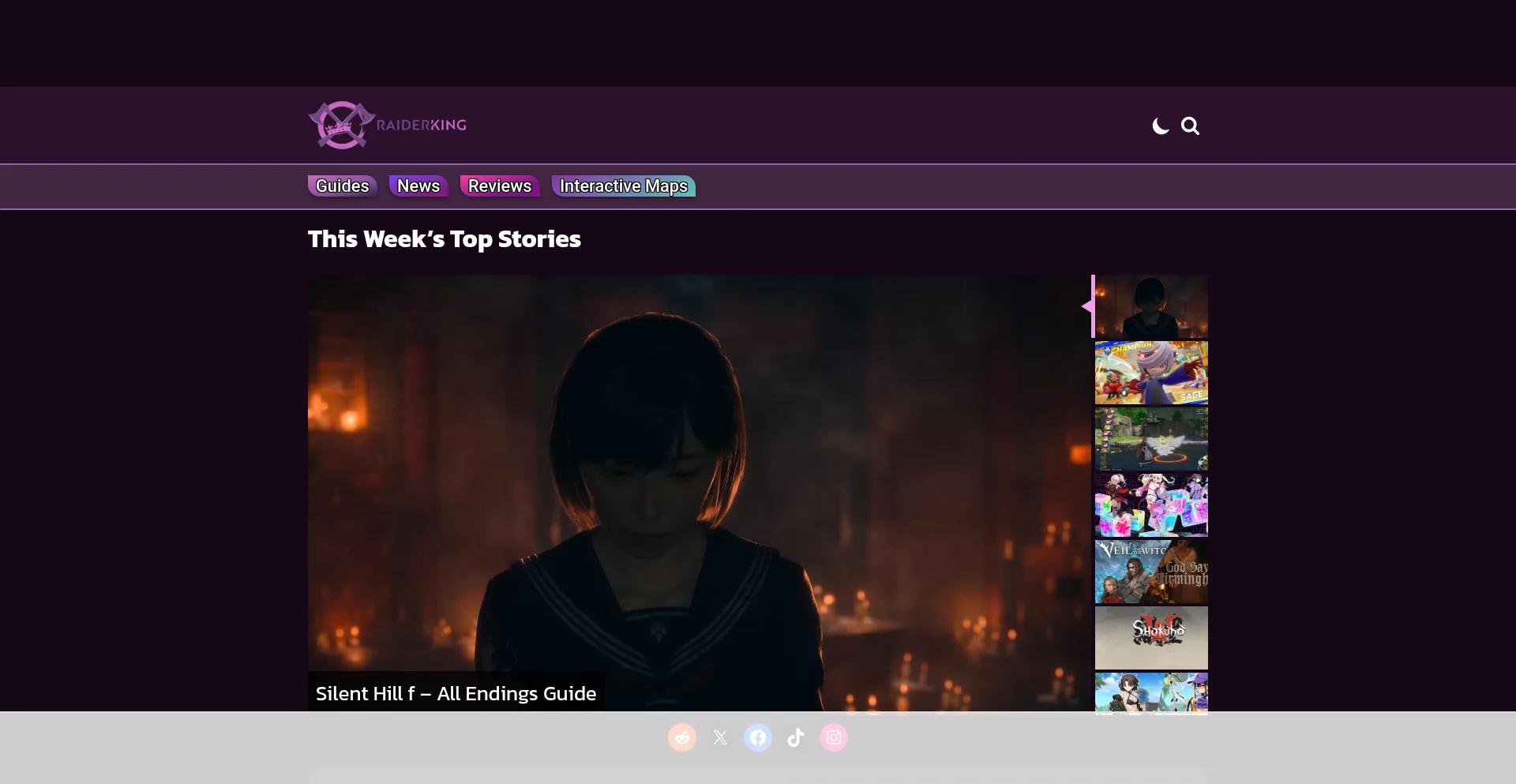 Raiderking.com Screenshot