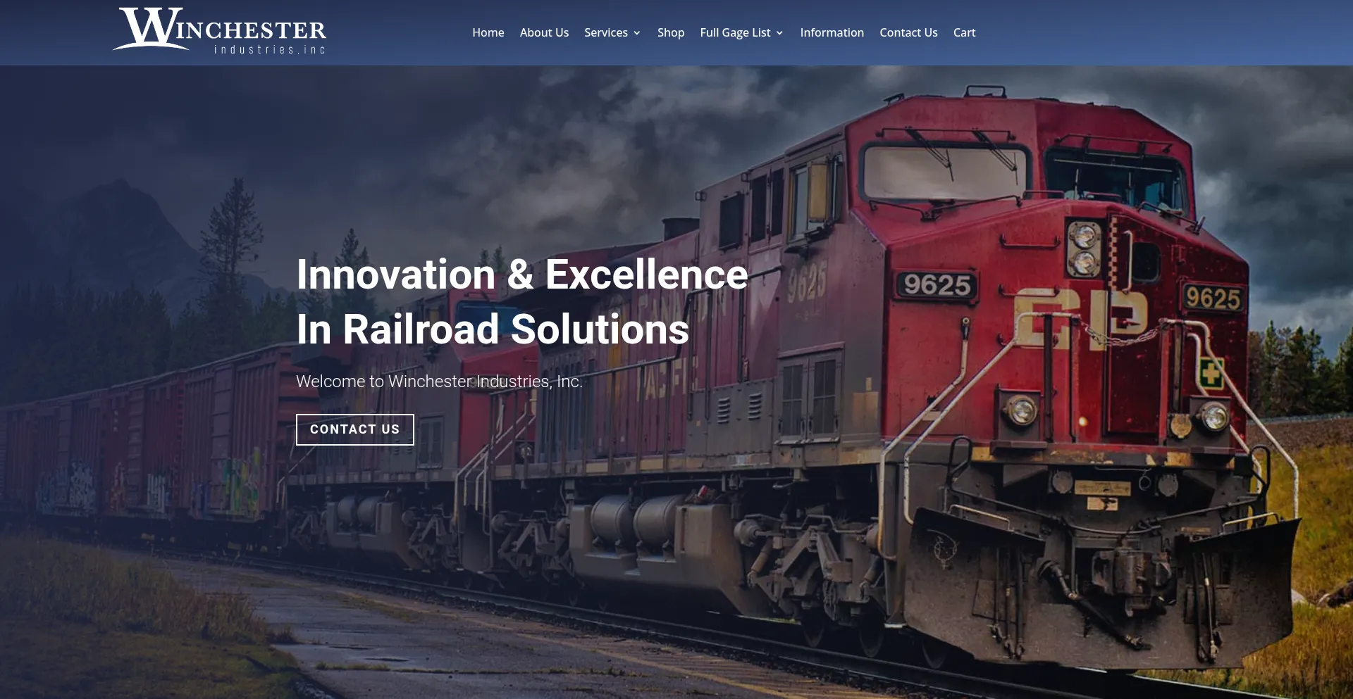 Website screenshot of Railroadgage.com