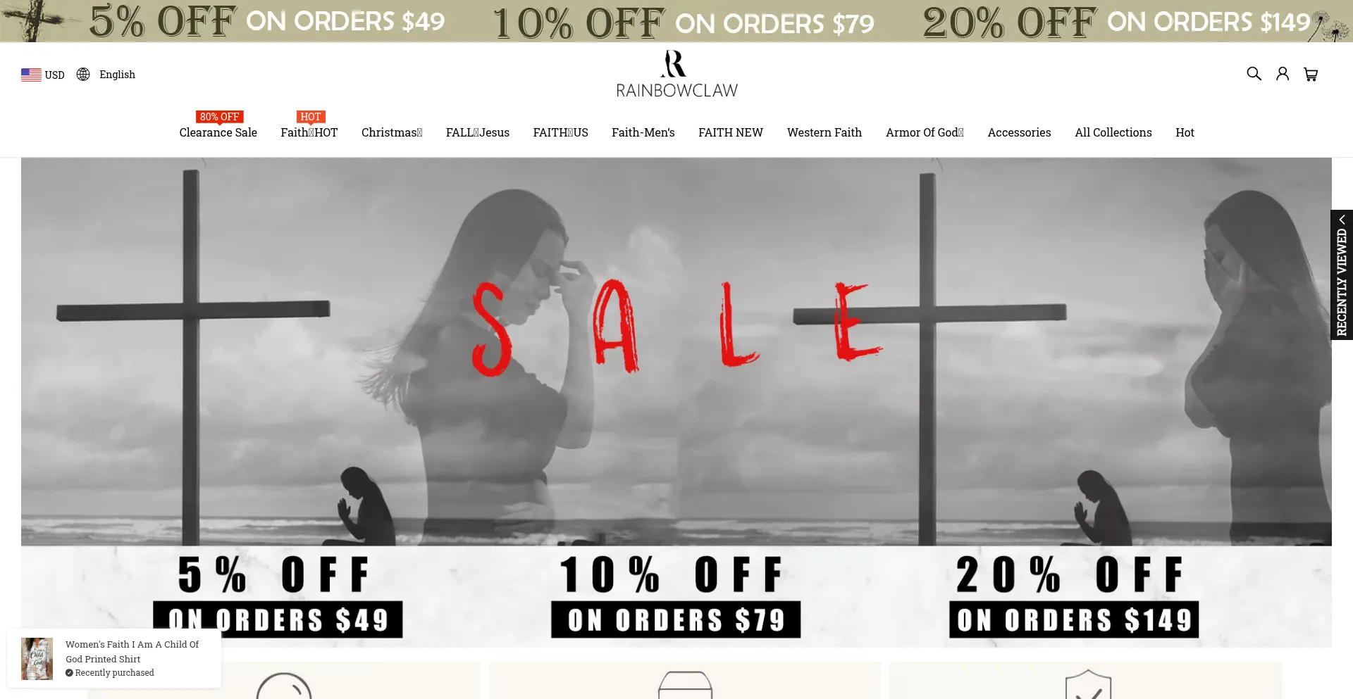 Website screenshot of Rainbowclaw.com
