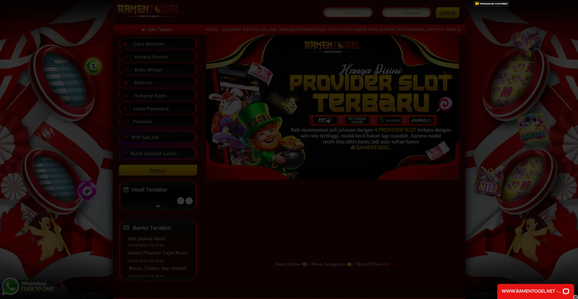 Ramentogelonline.com Screenshot