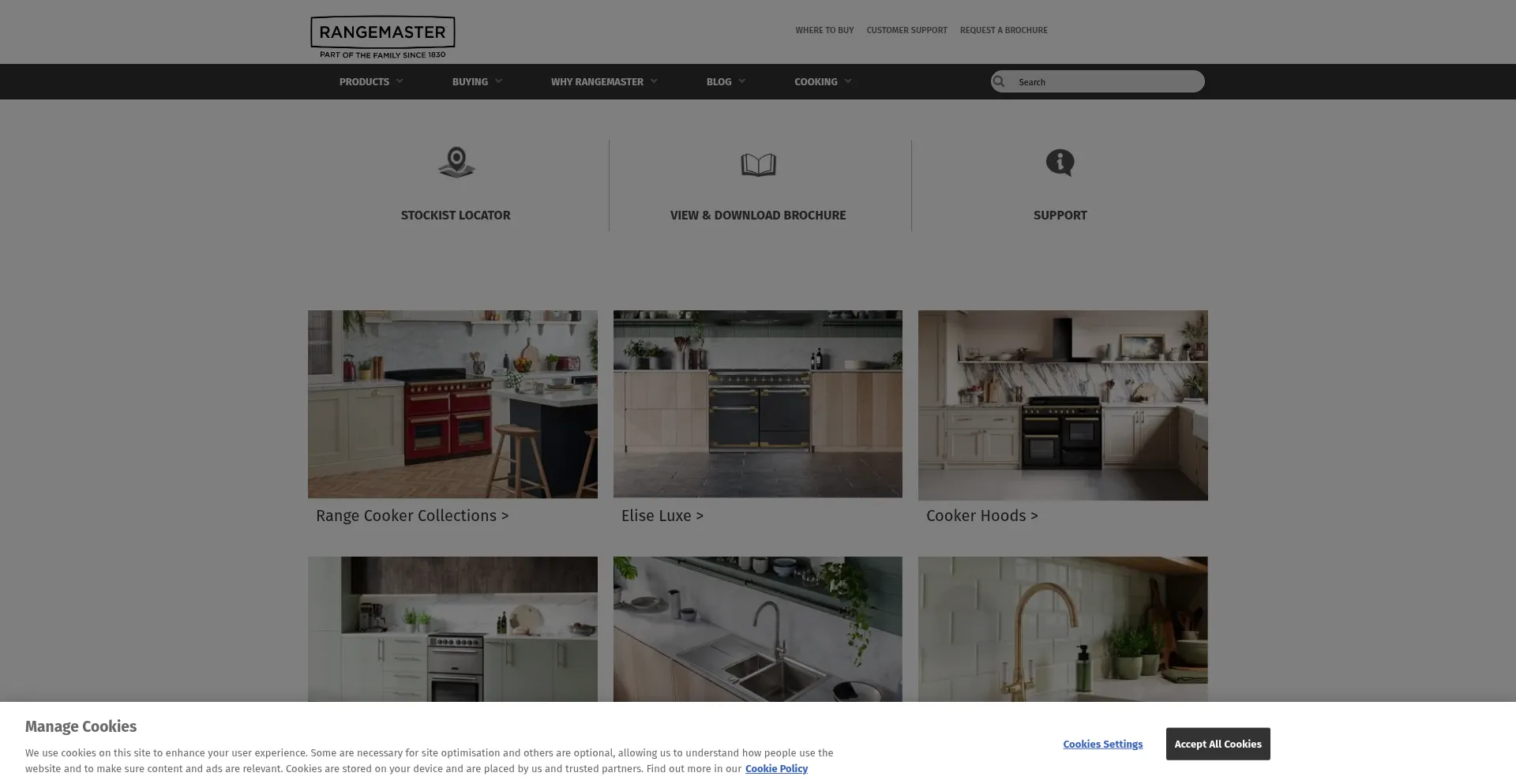 Rangemaster.co.uk Screenshot