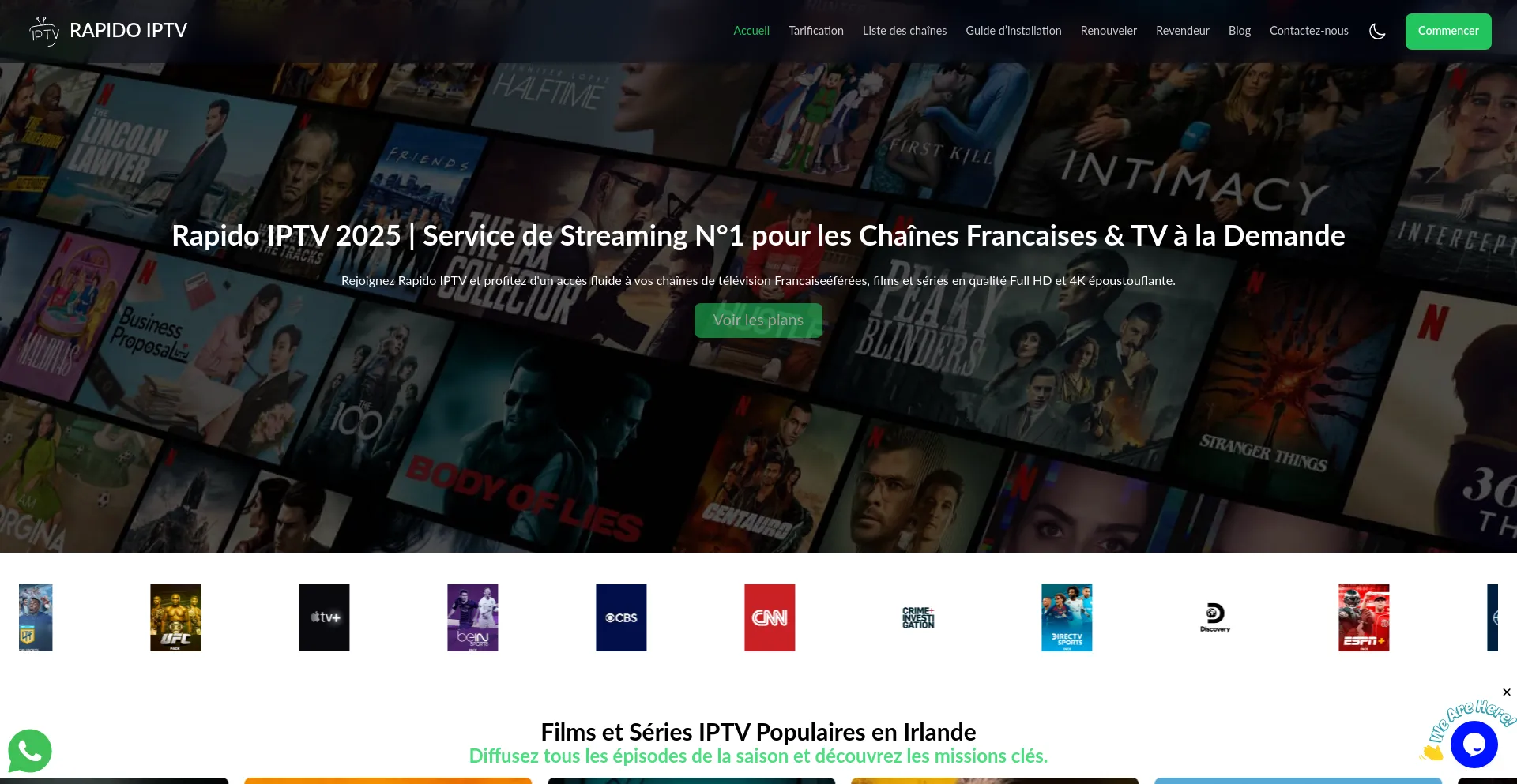 Website screenshot of Rapidoiptv.net