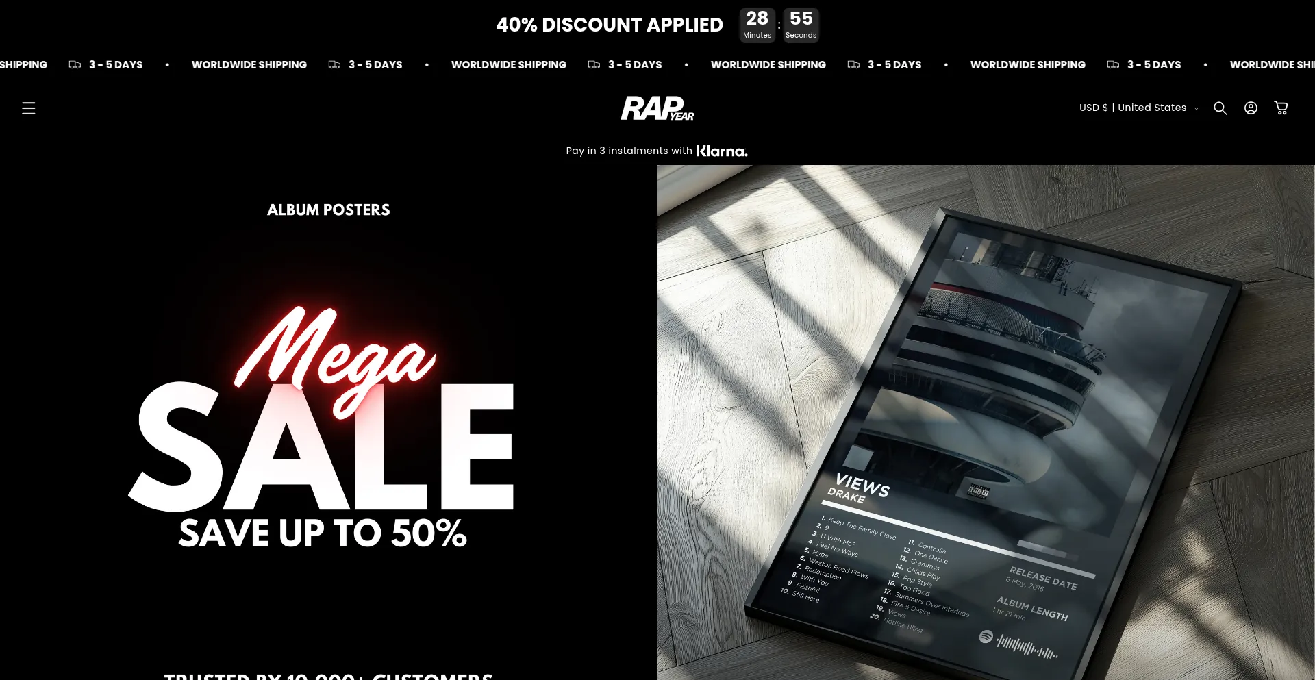 Website screenshot of Rapyear.com