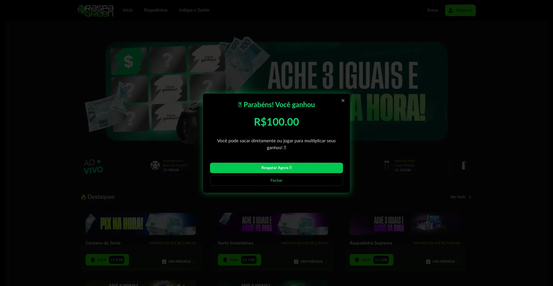 Website screenshot of Raspagreenn.lat