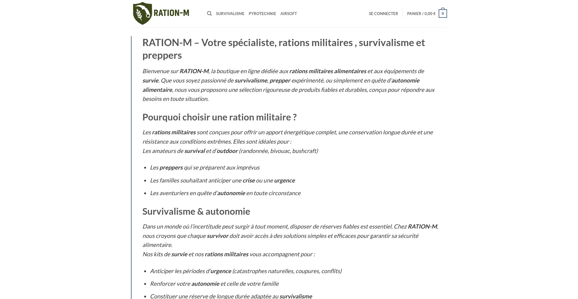 Ration-m.fr Screenshot