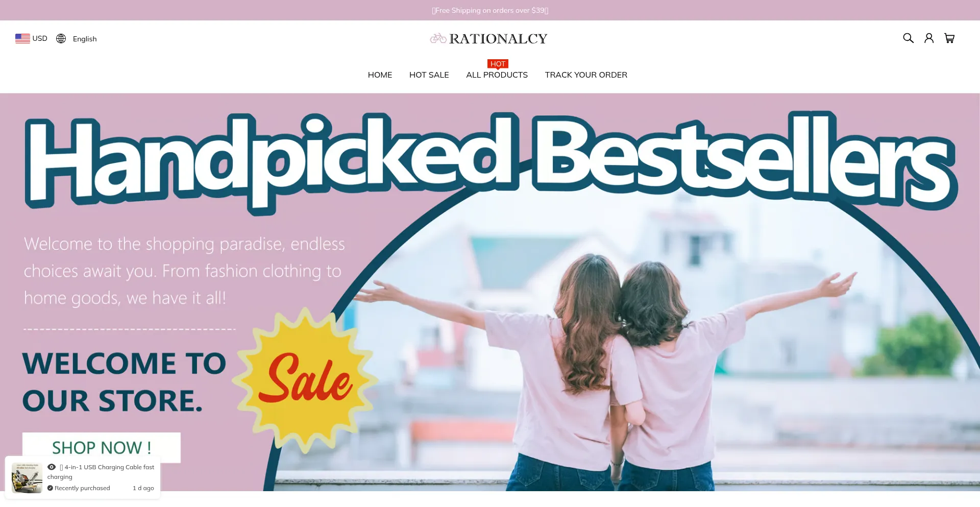 Website screenshot of Rationalcy.com