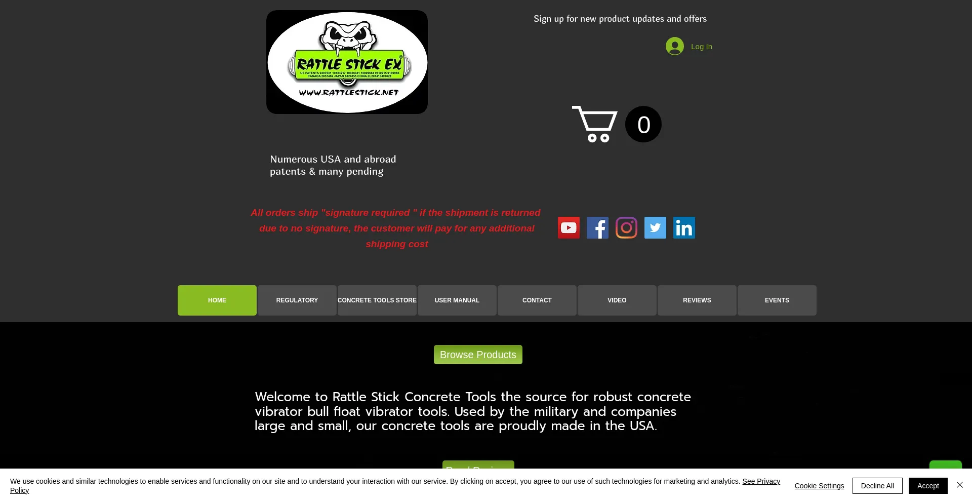 Website screenshot of Rattlestick.net