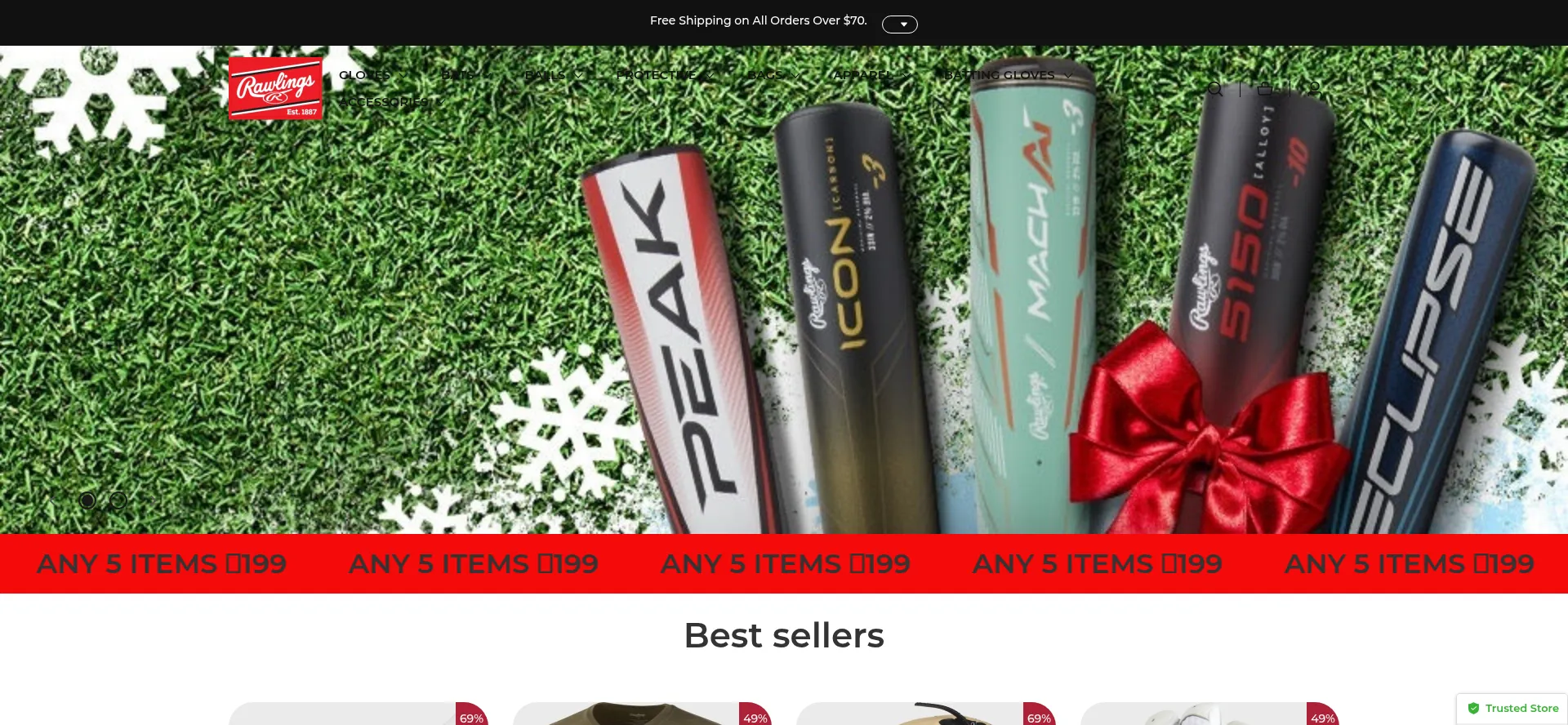 Website screenshot of Rawlingsus.shop
