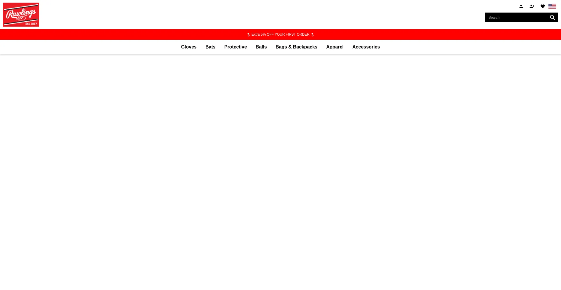 Website screenshot of Rawlingsusaglove.com