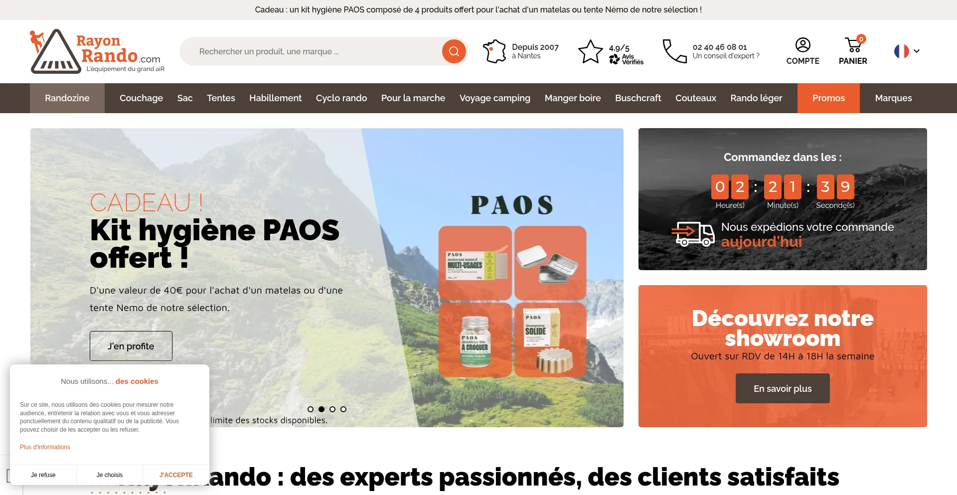 Website screenshot of Rayonrando.com