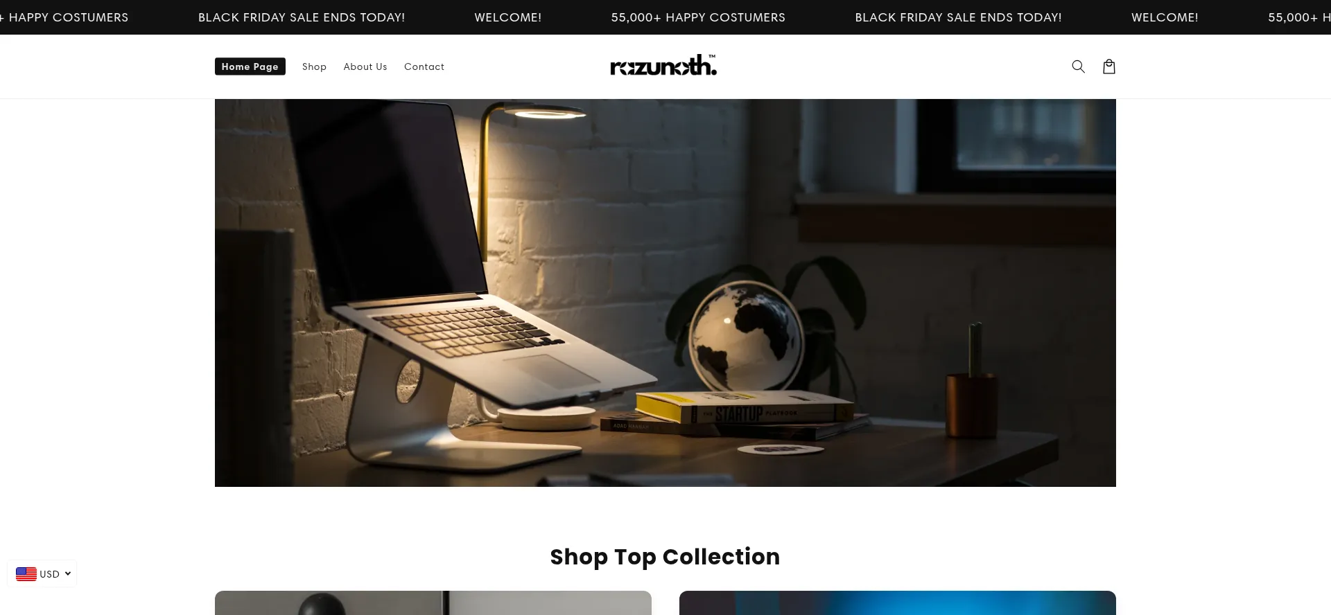 Website screenshot of Razunoth.com