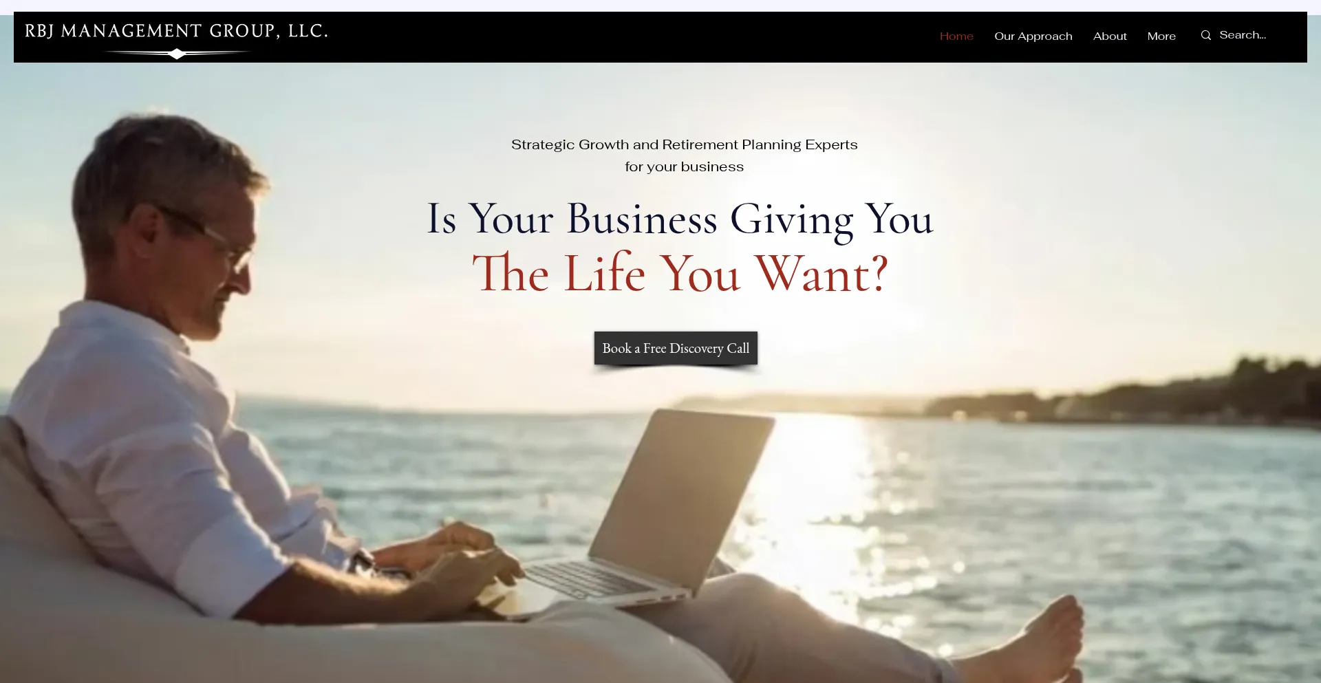 Website screenshot of Rbjllc.com