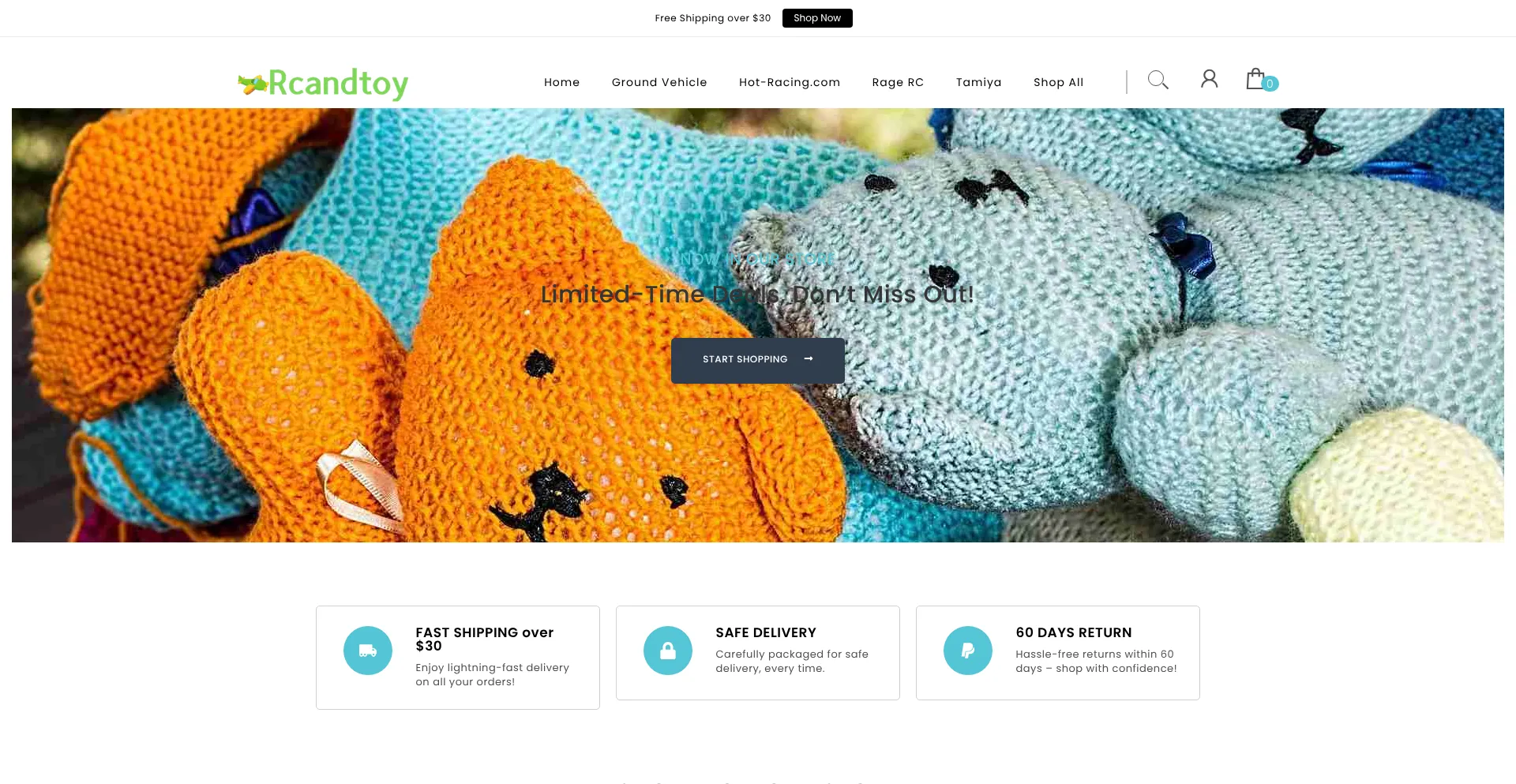 Website screenshot of Rcandtoy.com