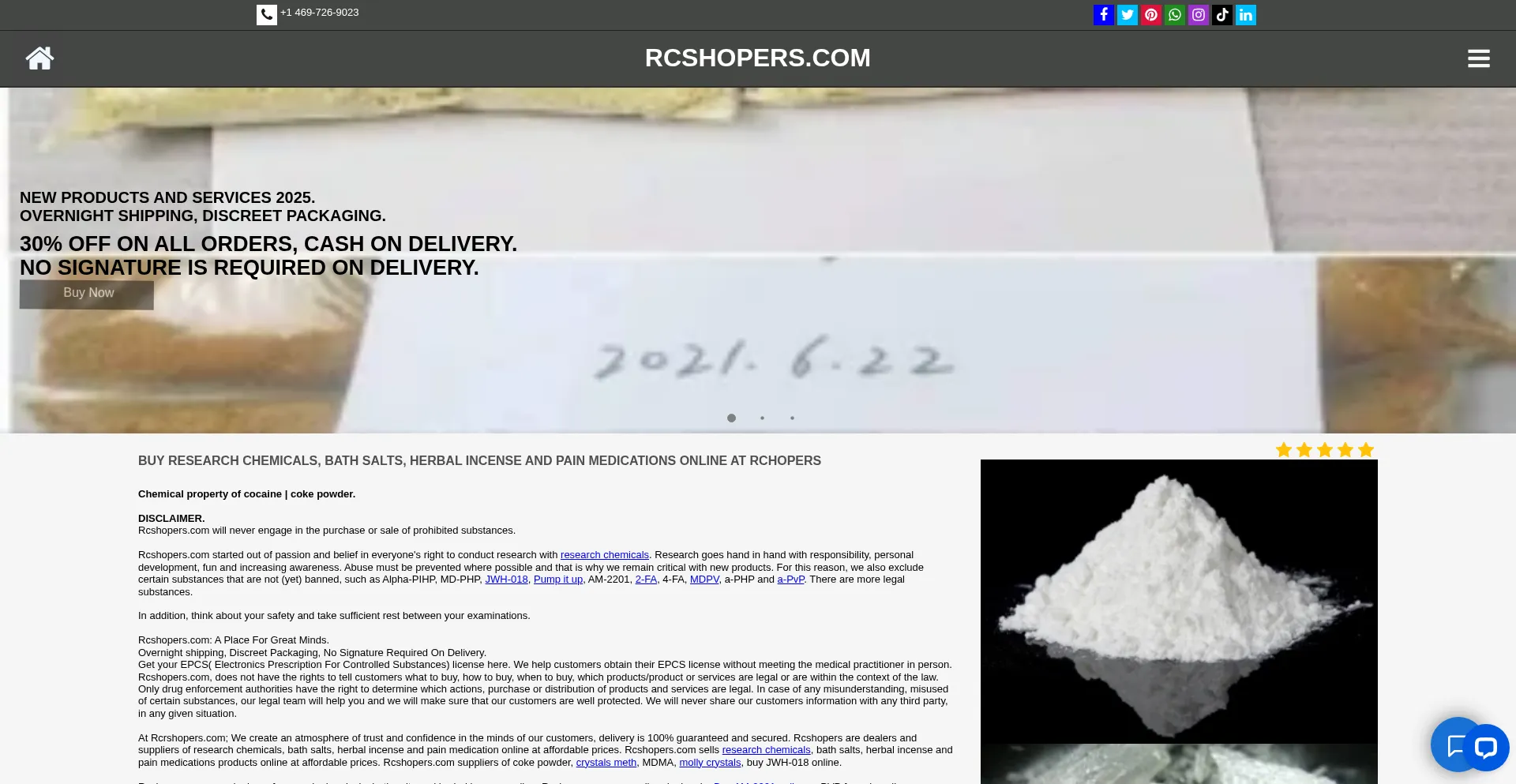 Website screenshot of Rcshopers.com