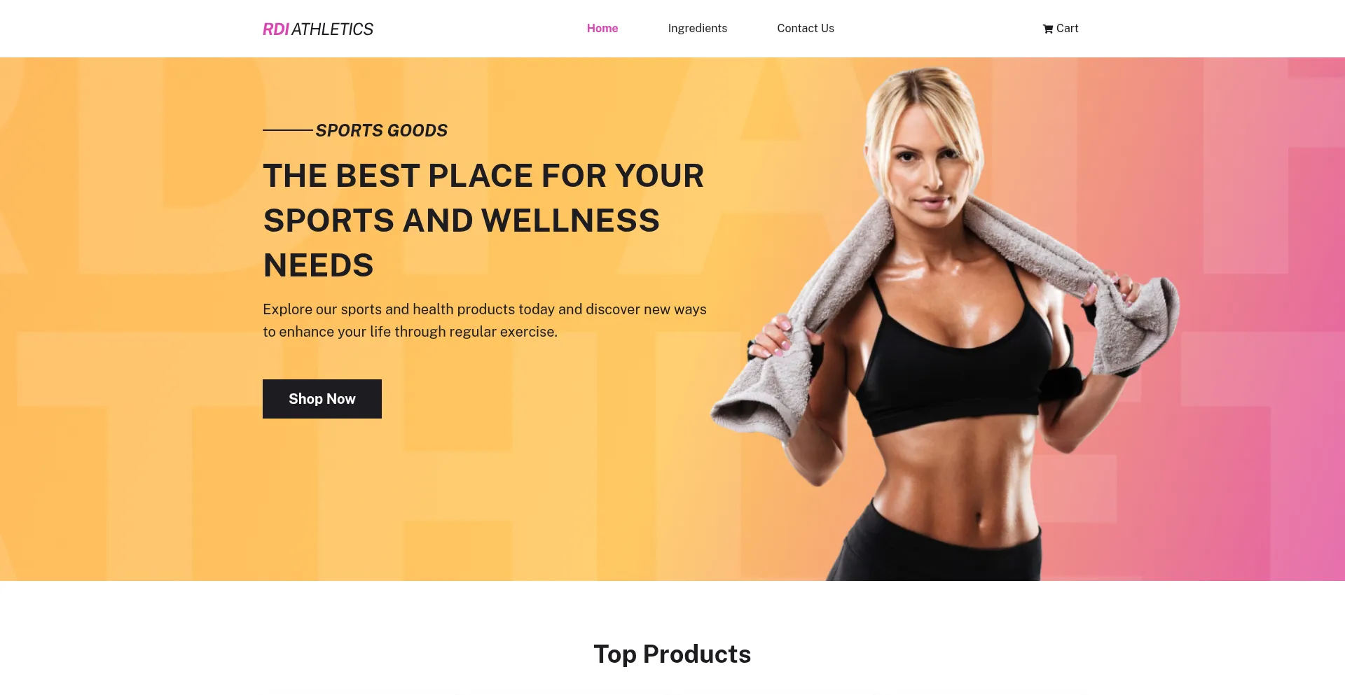 Website screenshot of Rdiathletics.com
