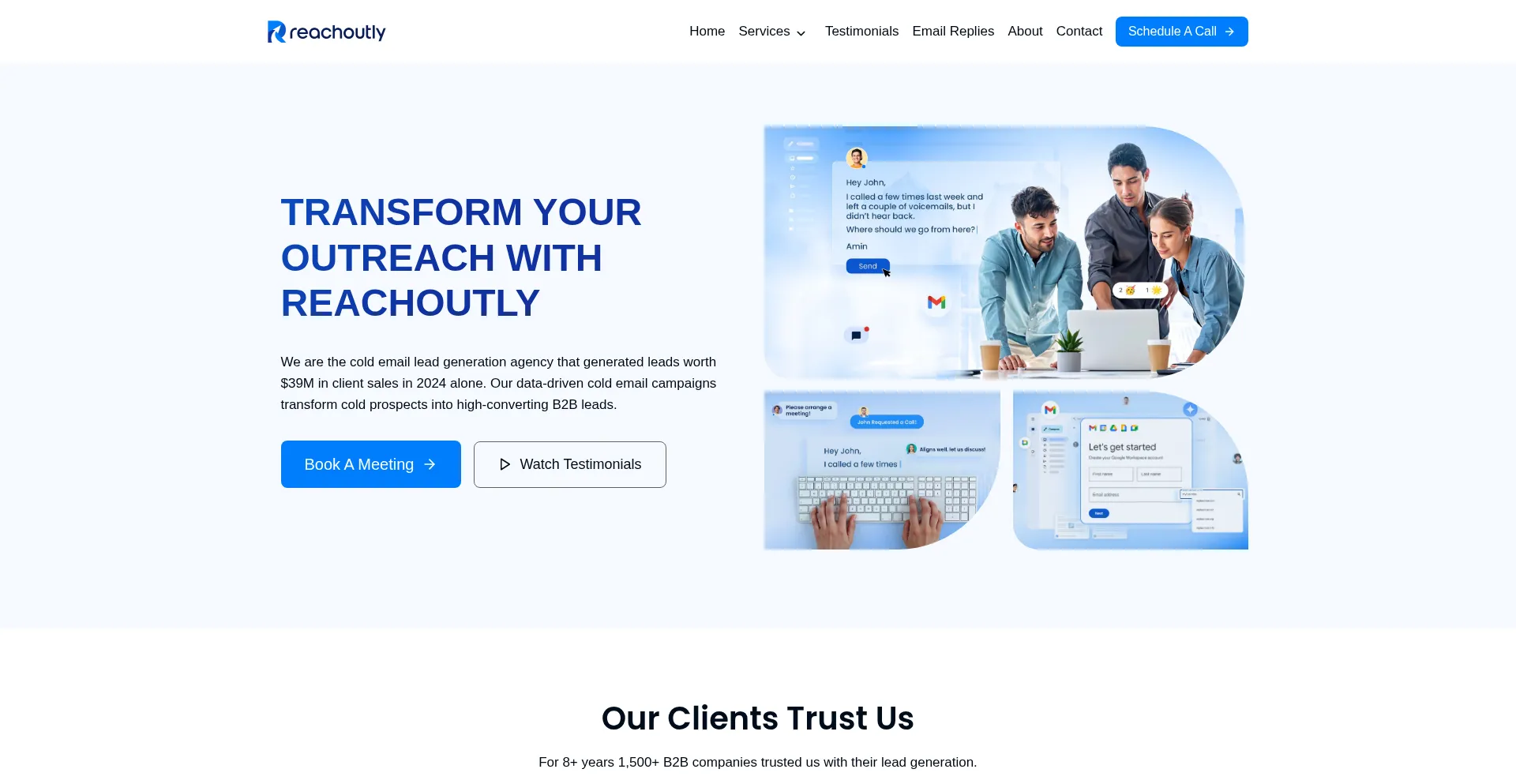 Reachoutly.com Screenshot