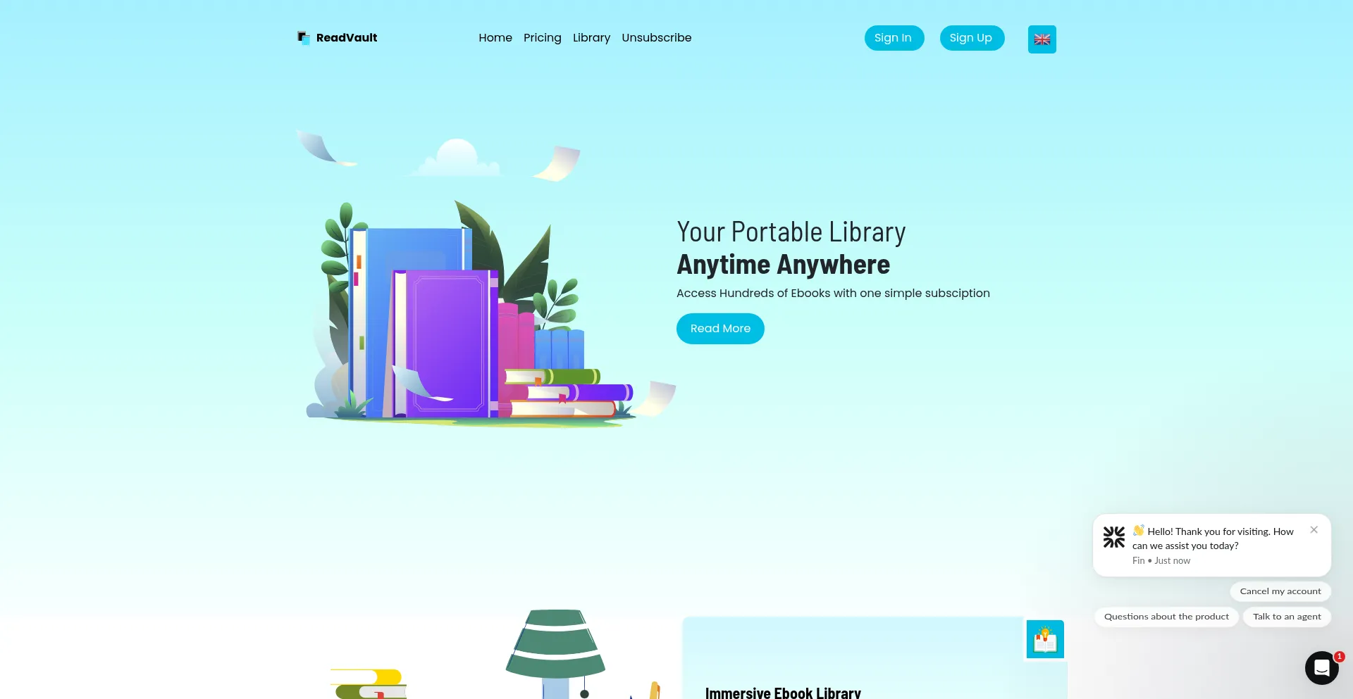 Readvault.net Screenshot