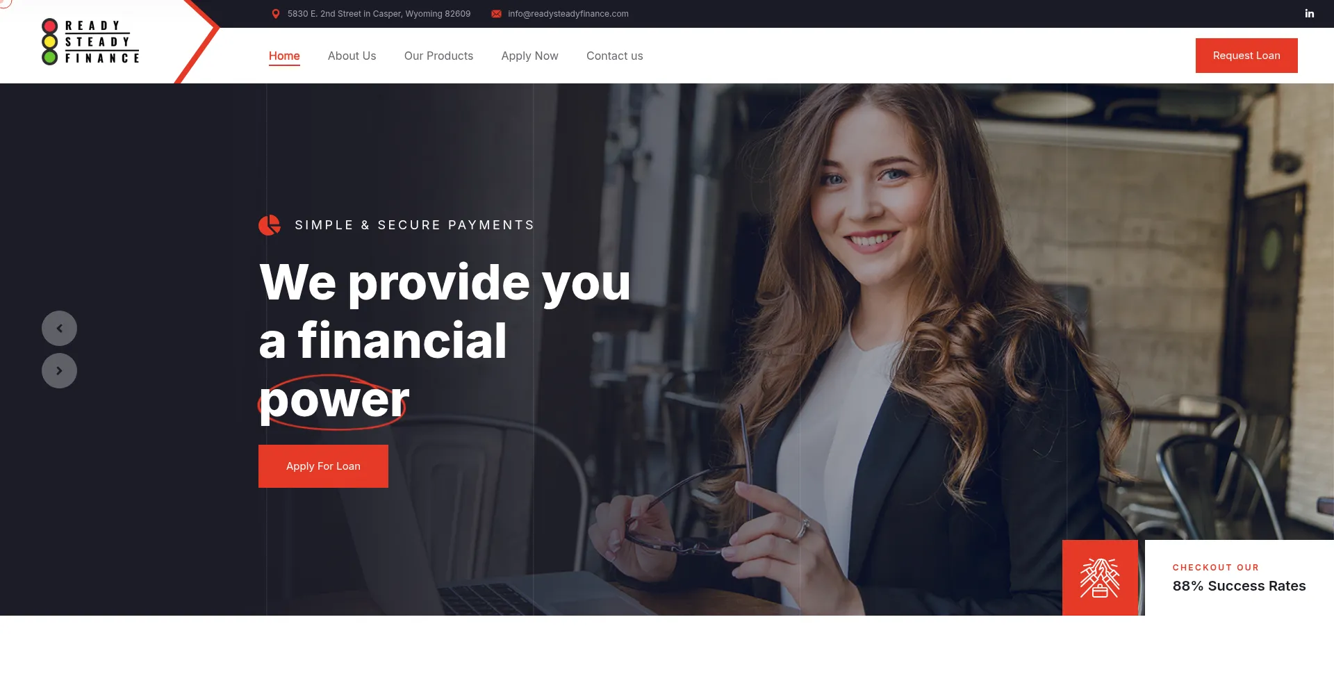 Website screenshot of Readysteadyfinance.com