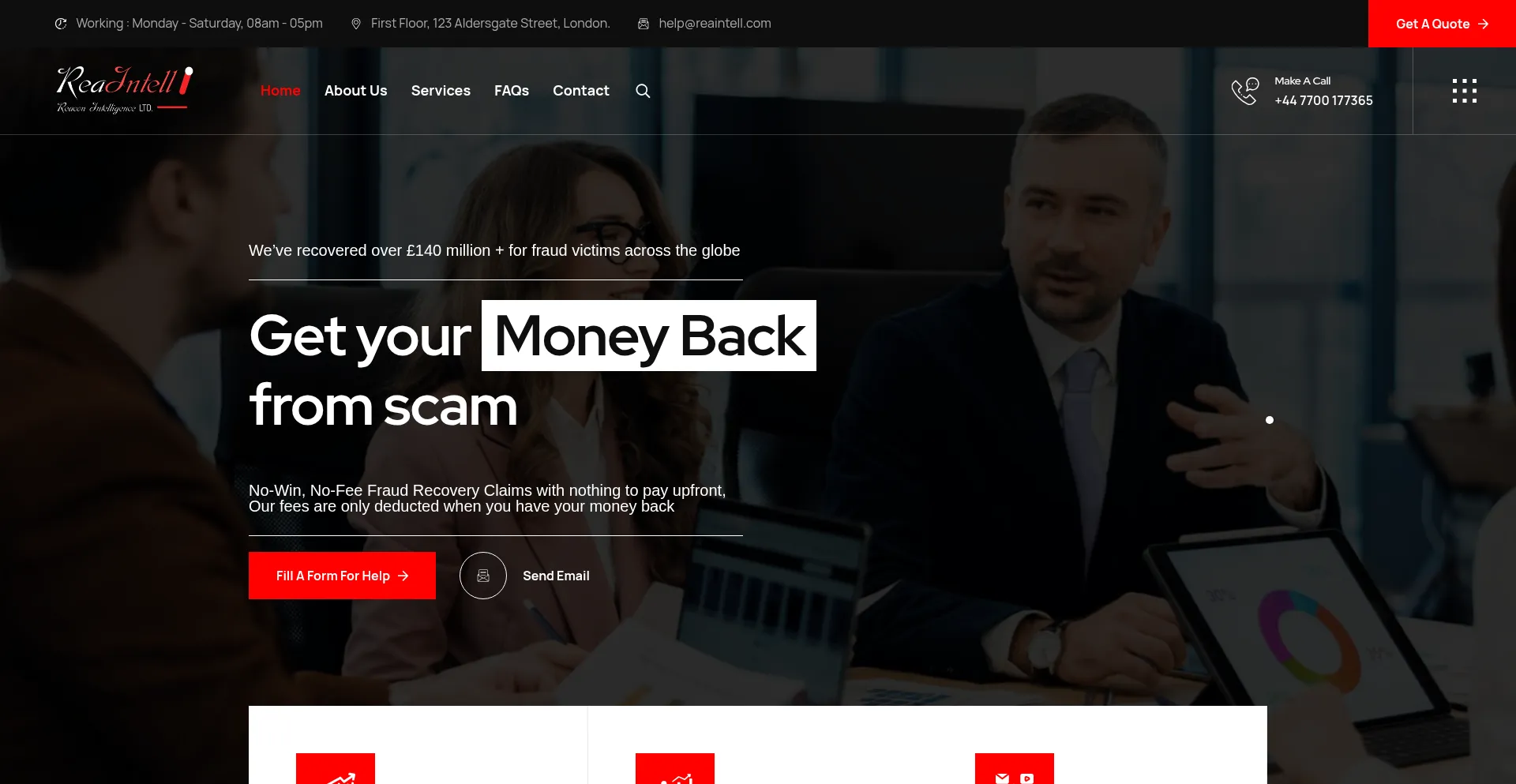 Reaintell.com Screenshot