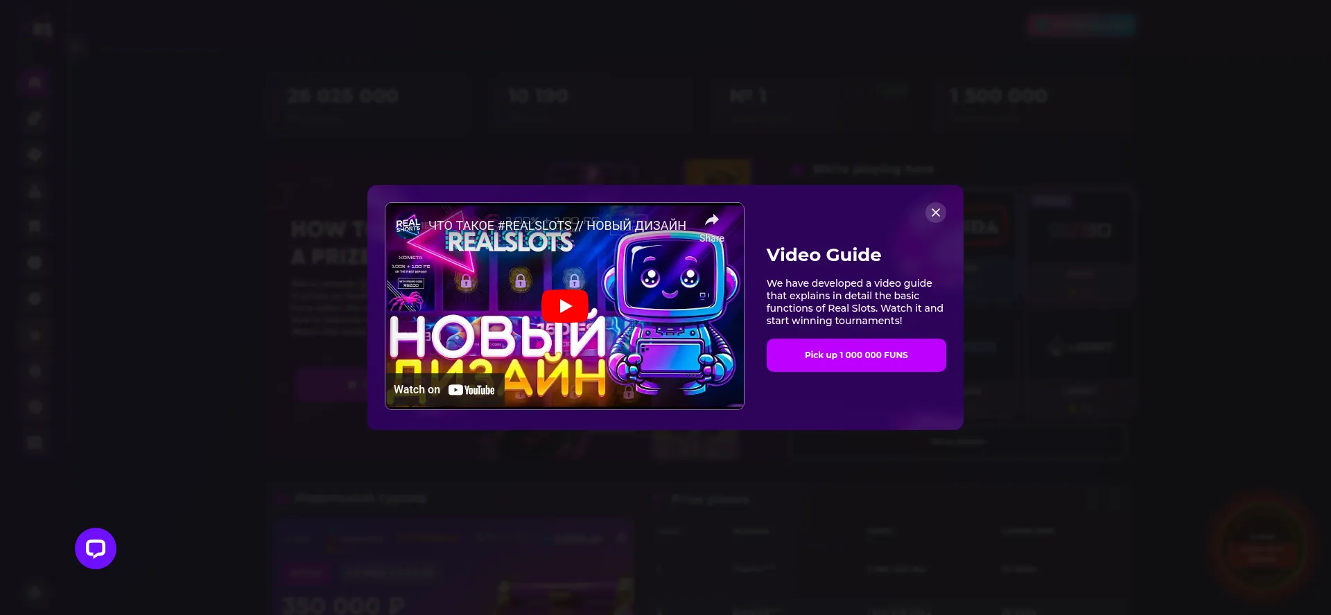 Website screenshot of Real289-slots.online