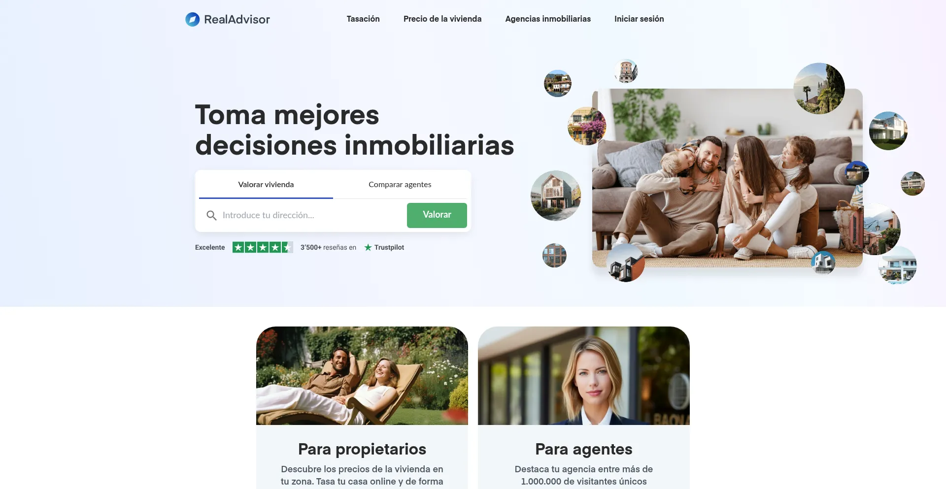 Website screenshot of Realadvisor.es