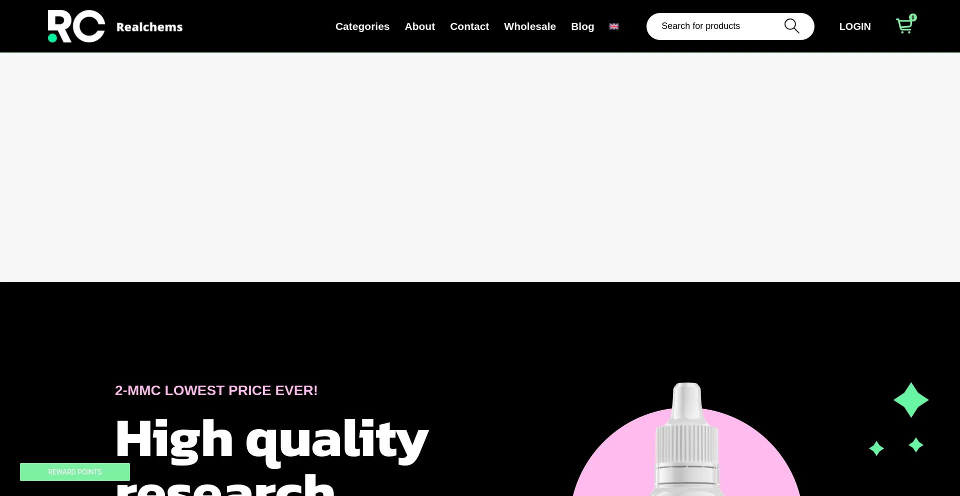 Website screenshot of Realchems.net