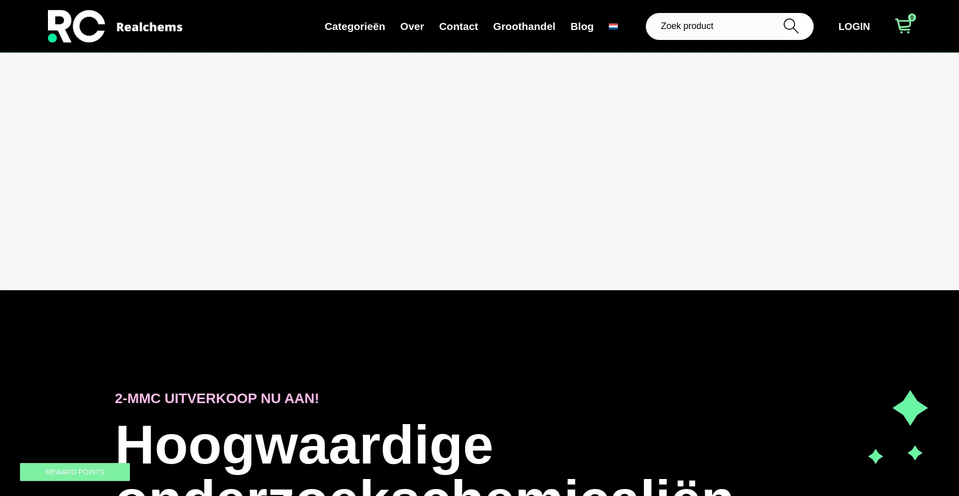 Website screenshot of Realchems.nl