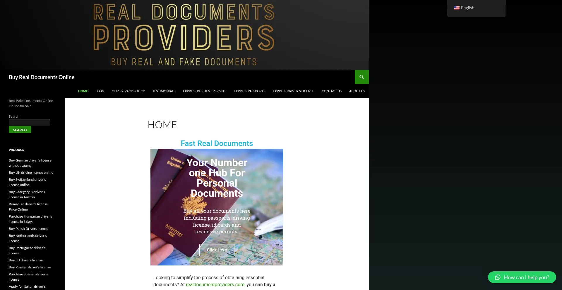 Website screenshot of Realdocumentproviders.com
