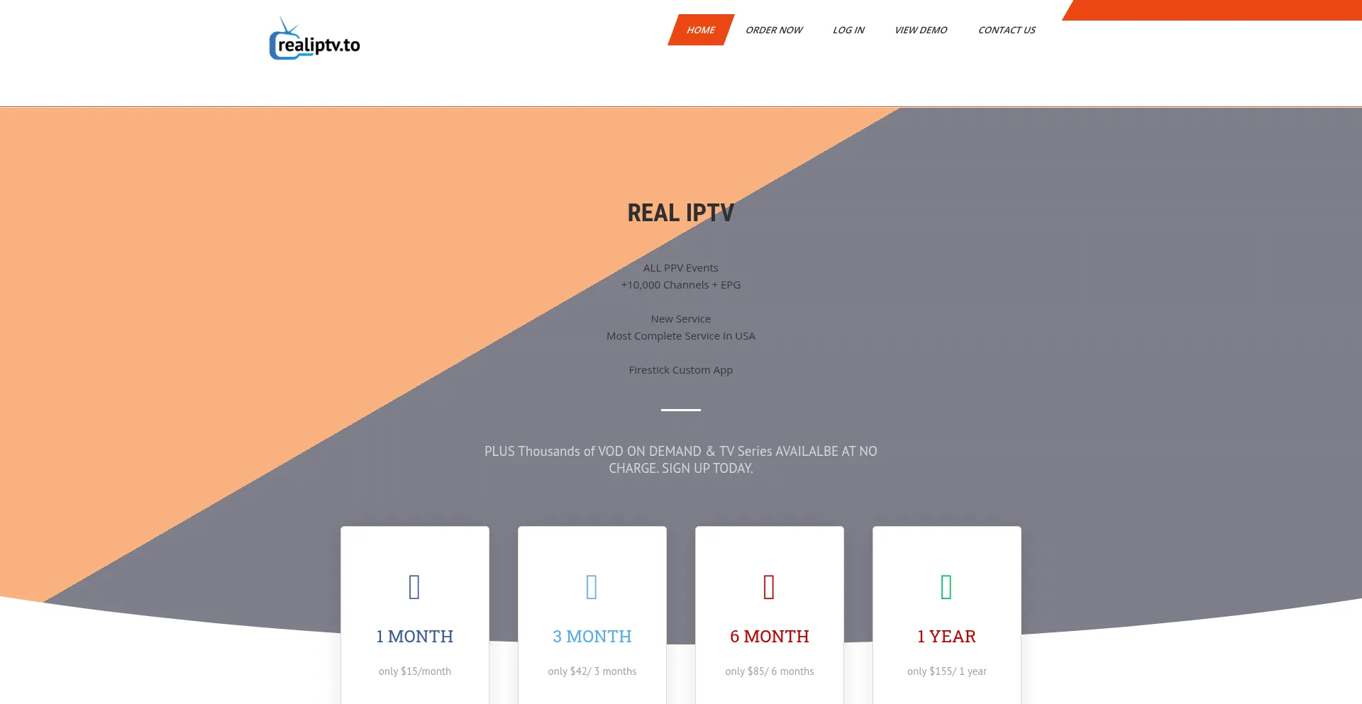 Website screenshot of Realiptv.to