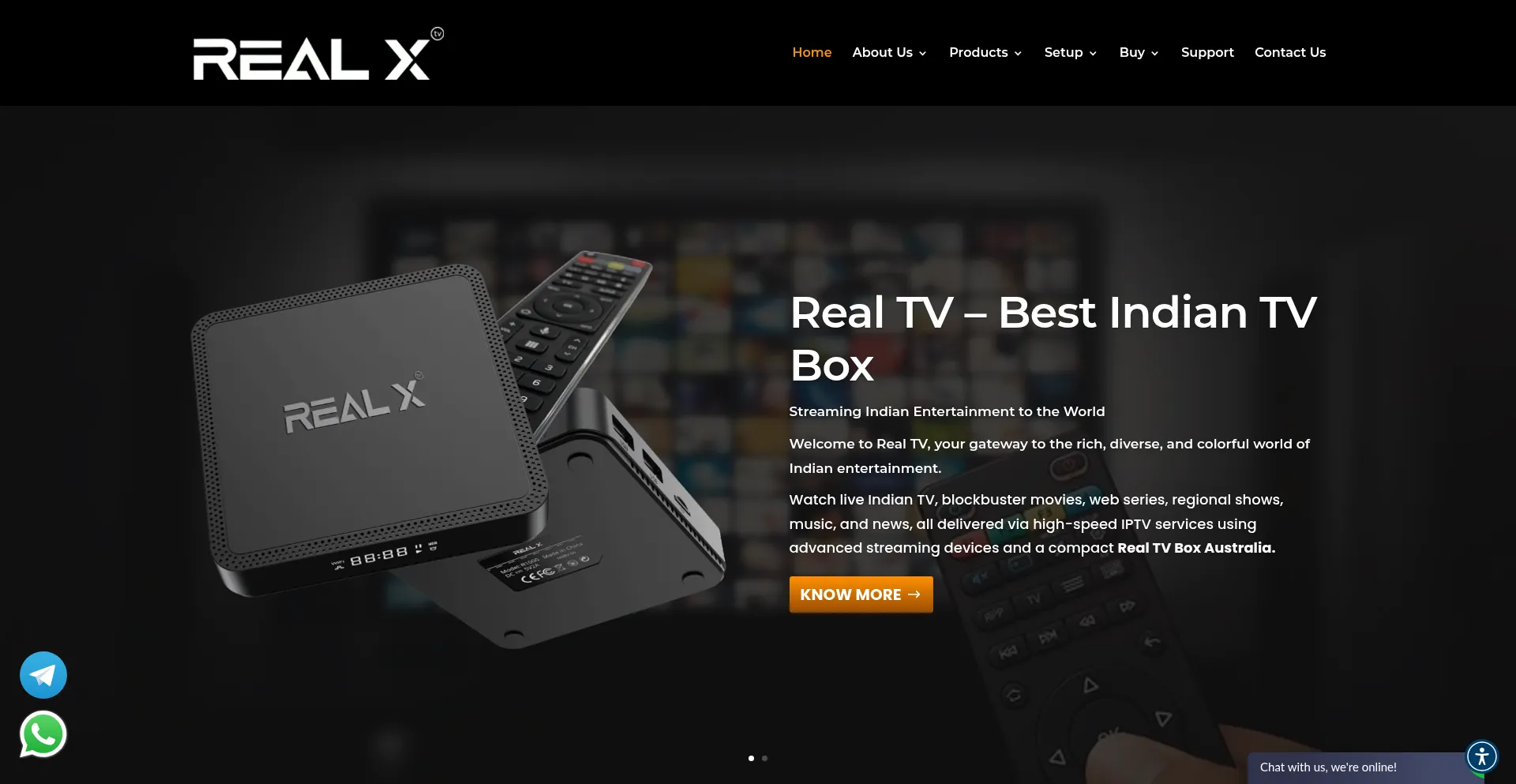 Website screenshot of Realtv.co