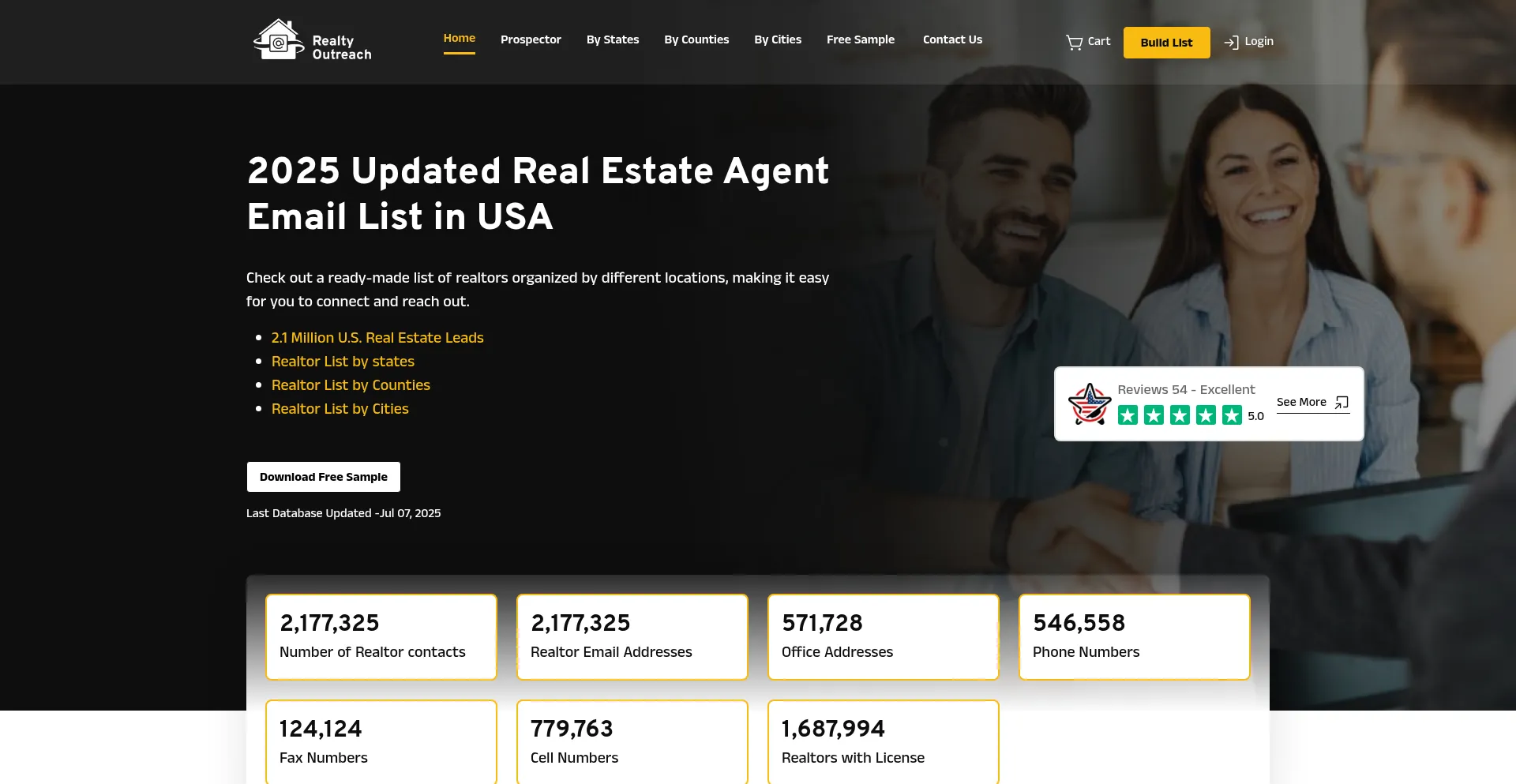 Website screenshot of Realtyoutreach.com